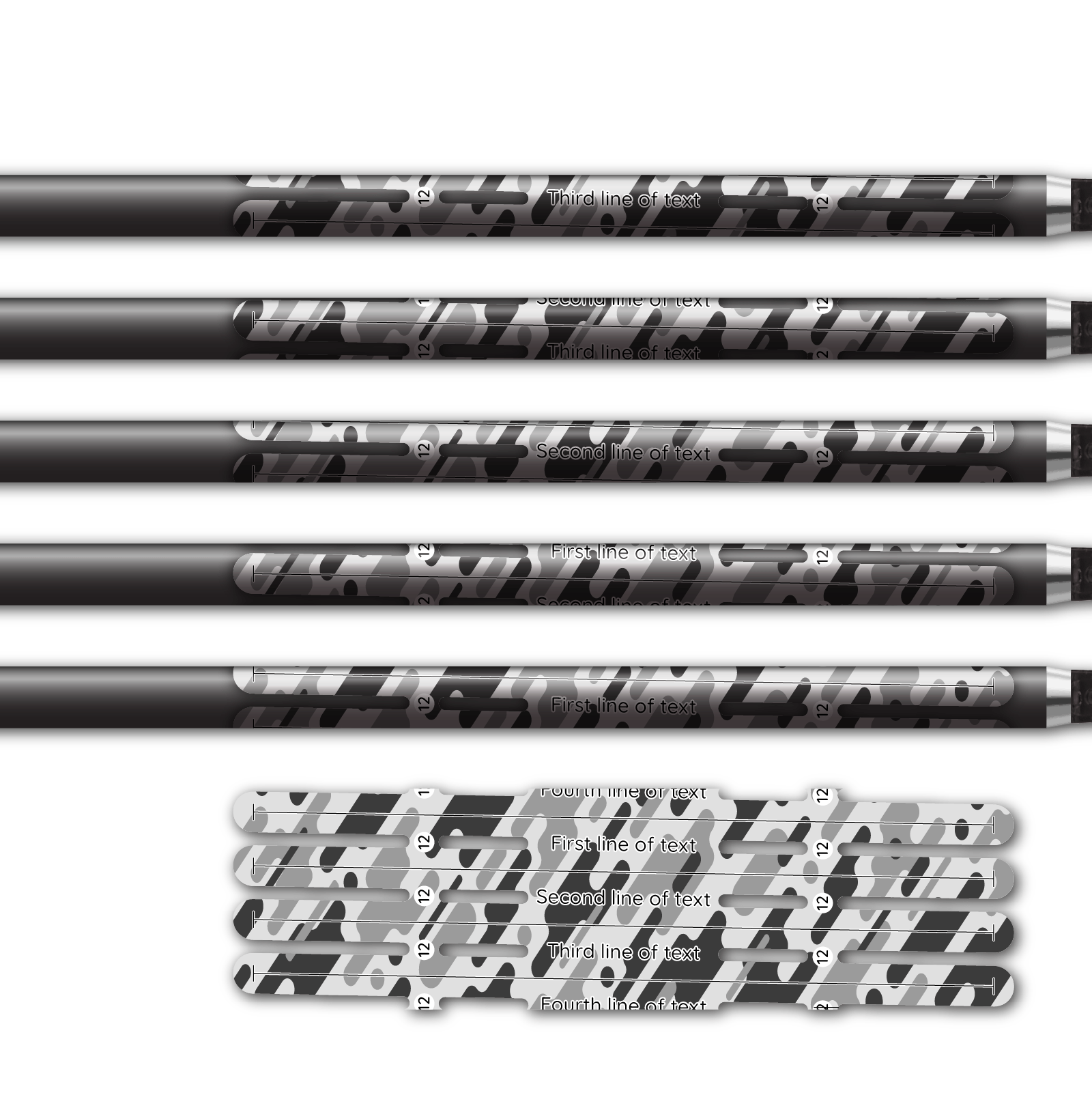 Alternative view of 4 fletch Vortex - Camo Phantom Grey