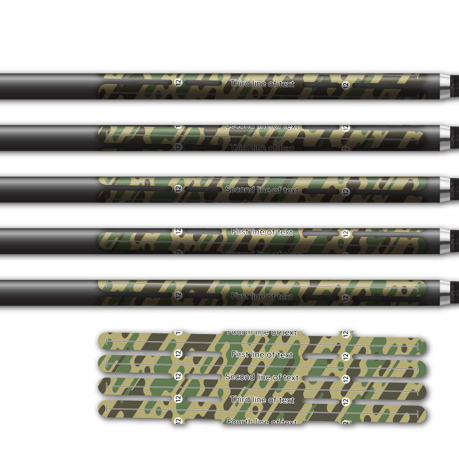 Alternative view of 4 fletch Vortex - Camo Tactical