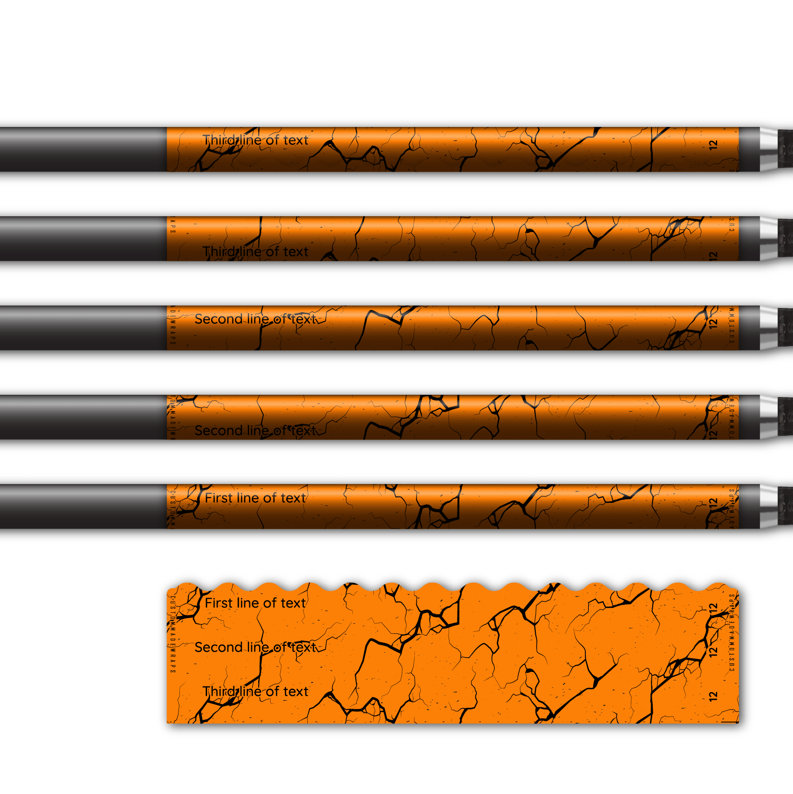 Alternative view of Wave Edge - Shattered Fluor Orange