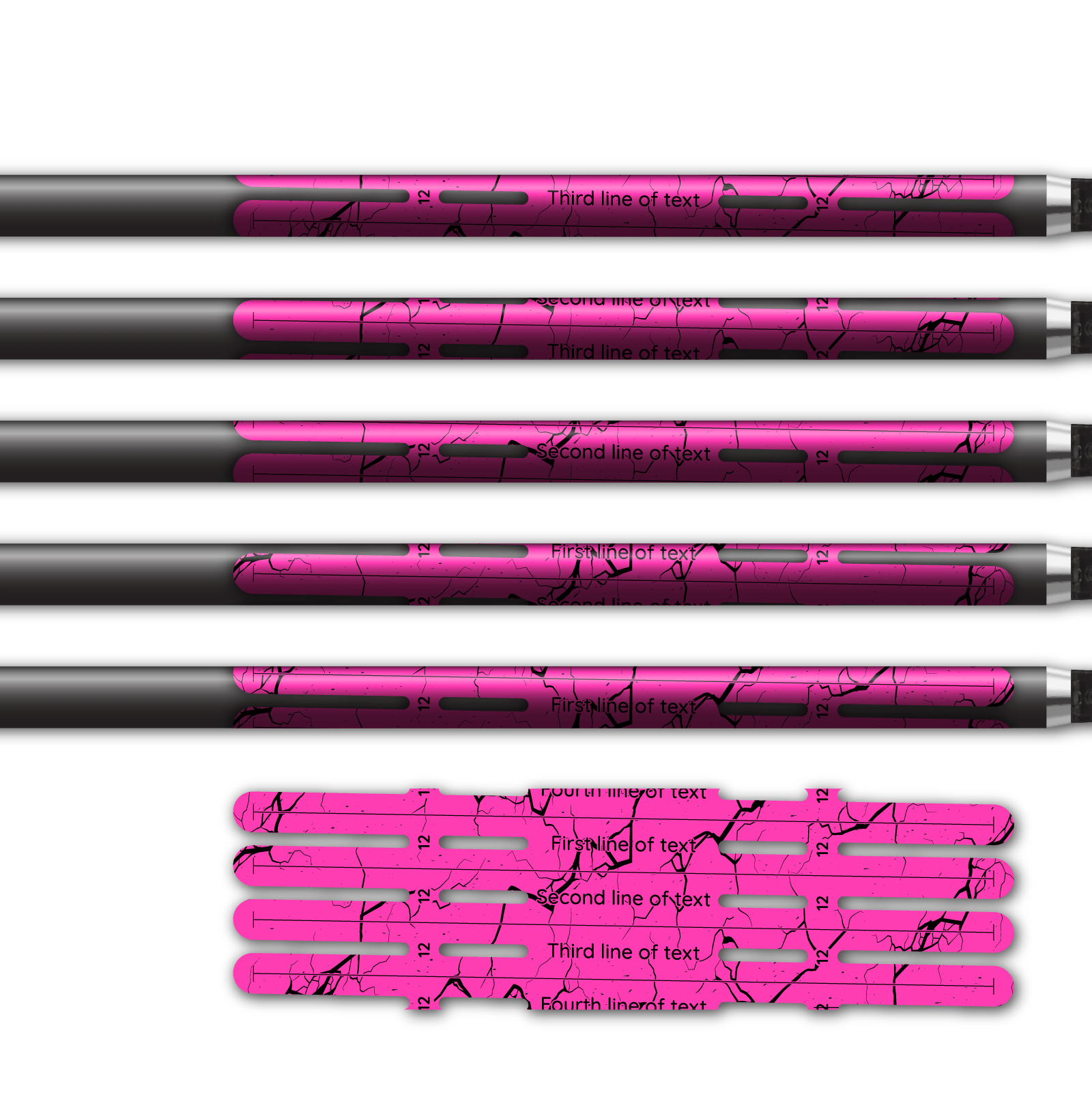 Alternative view of 4 Fletch Vortex - Shattered Fluor Pink