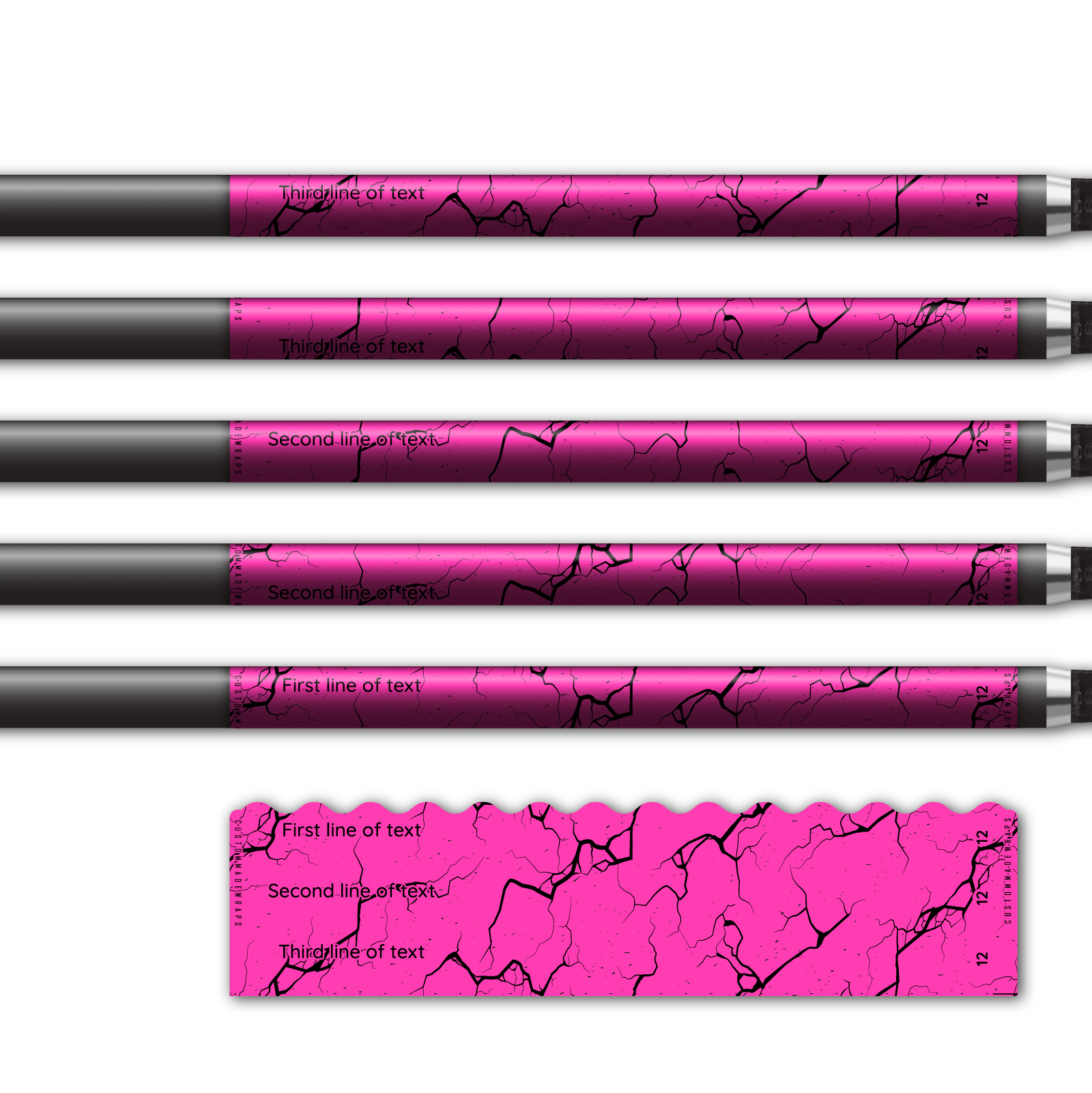 Alternative view of Wave Edge - Shattered Fluor Pink