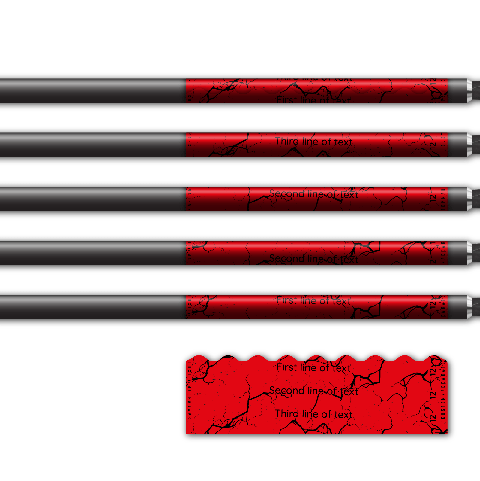 Alternative view of Shorty - Shattered Fluor Red