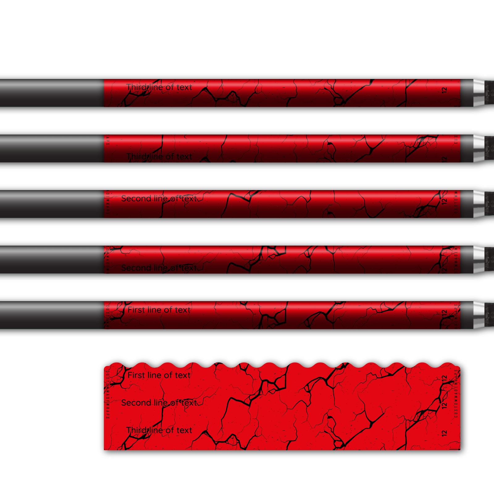 Alternative view of Wave Edge - Shattered Fluor Red