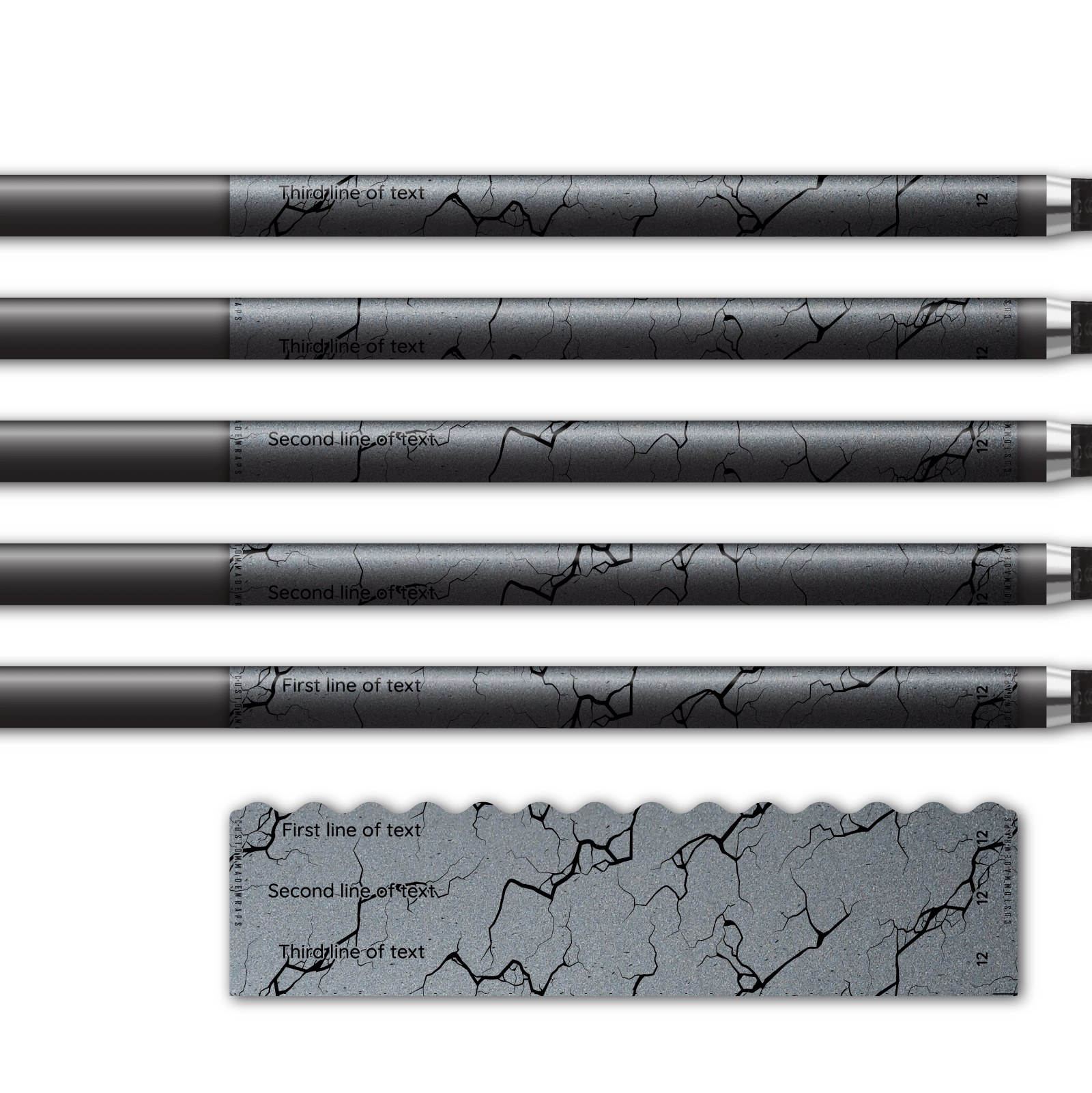 Alternative view of Wave Edge - Shattered Metallic Silver