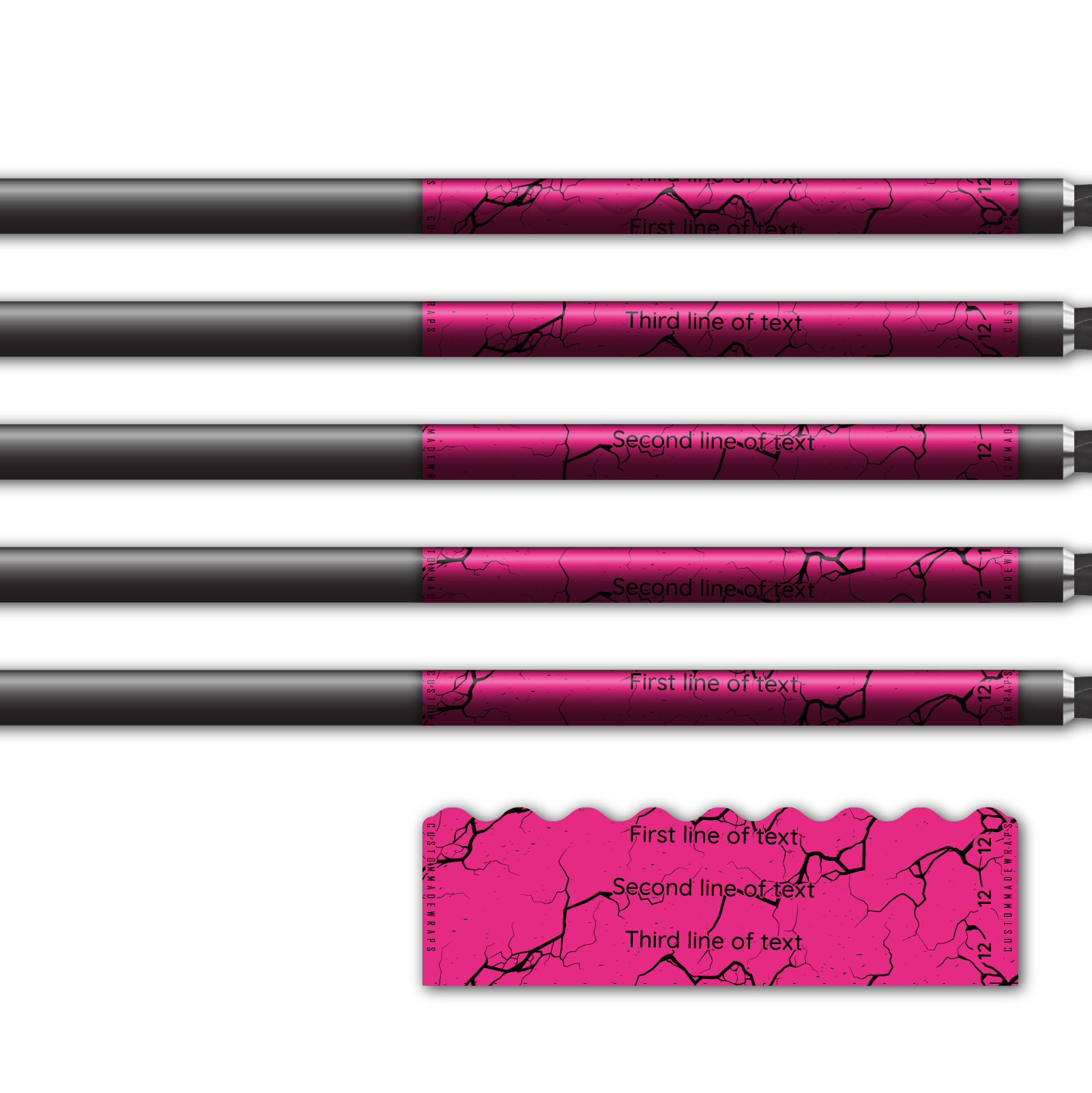 Alternative view of Shorty - Shattered Magenta