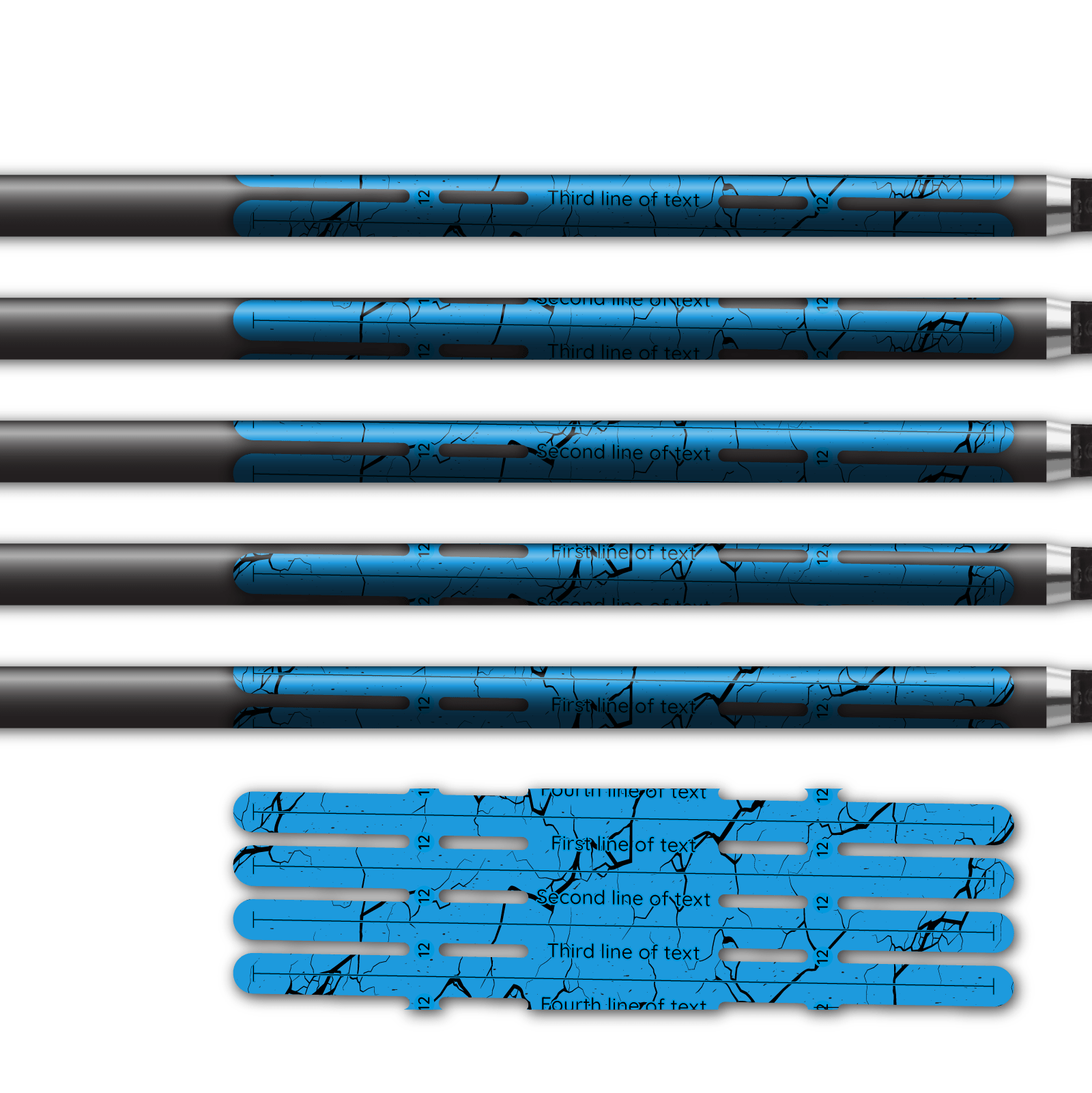 Alternative view of 4 Fletch Vortex - Shattered Baby Blue