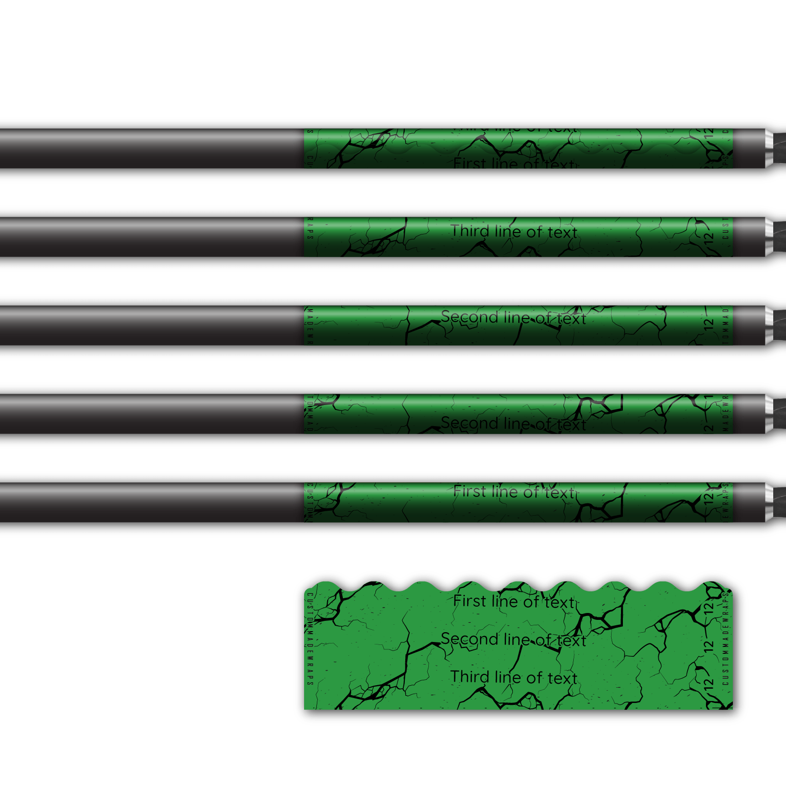 Alternative view of Shorty - Shattered Green