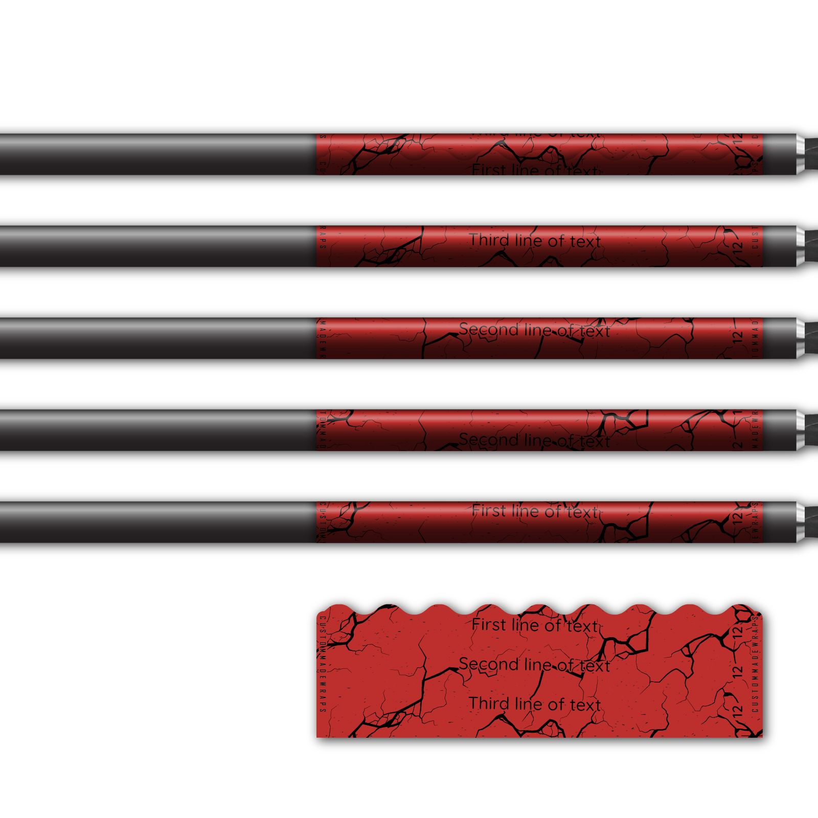 Alternative view of Shorty - Shattered Red