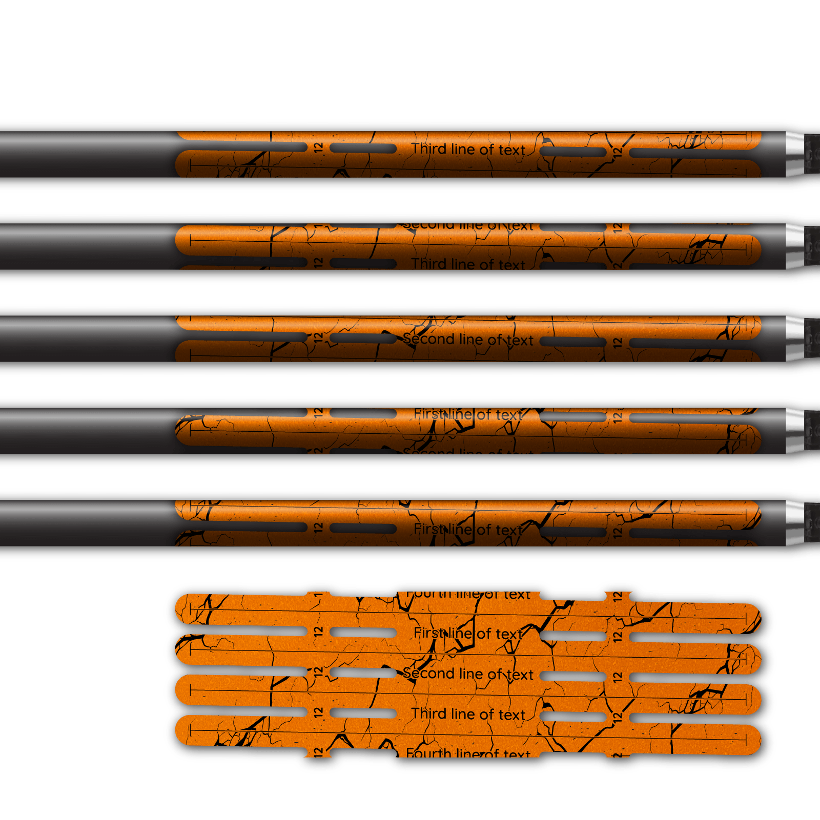 Alternative view of 4 Fletch Vortex - Shattered Retro-Reflective Orange