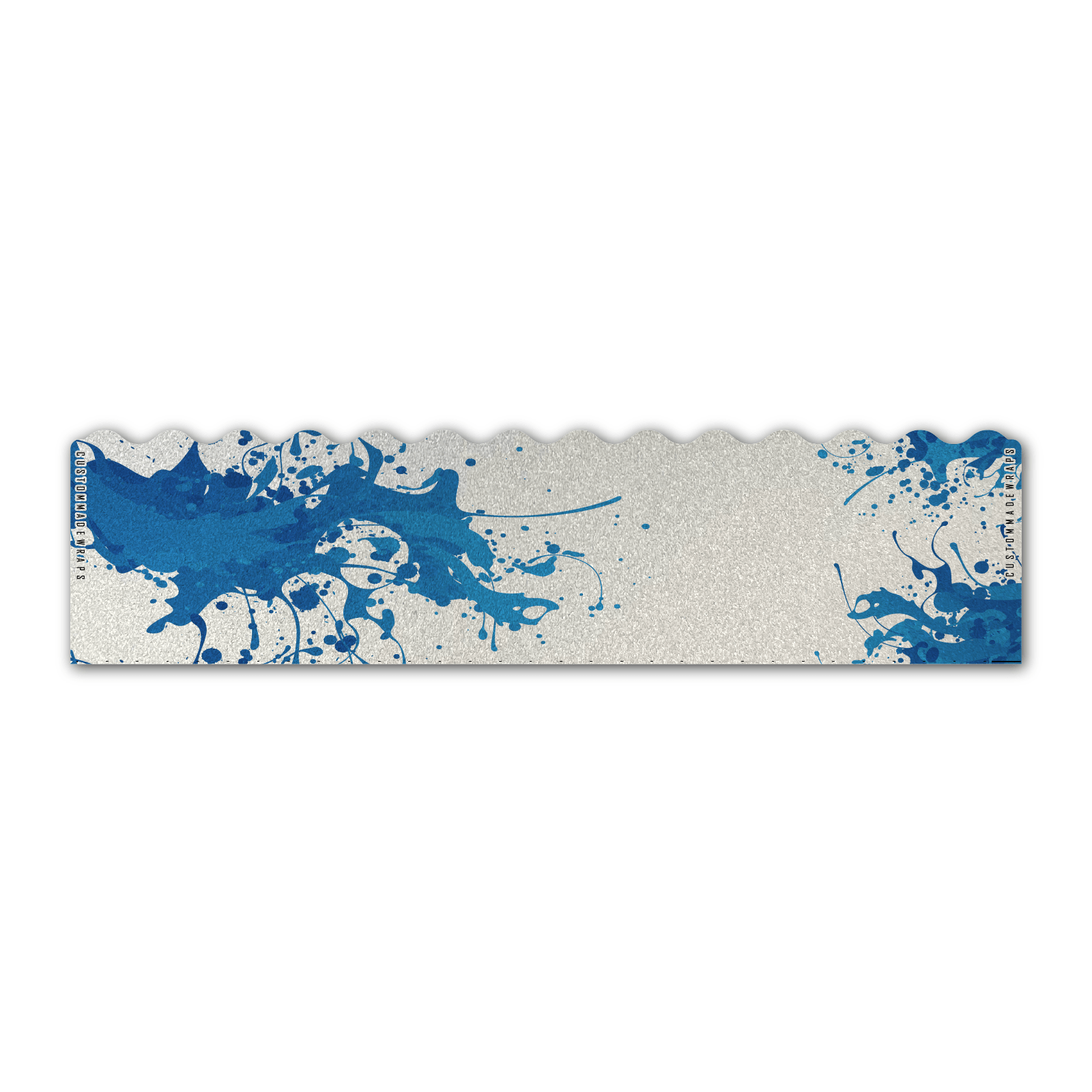 Wave Edge - Splash Blue on Retro-Reflective White