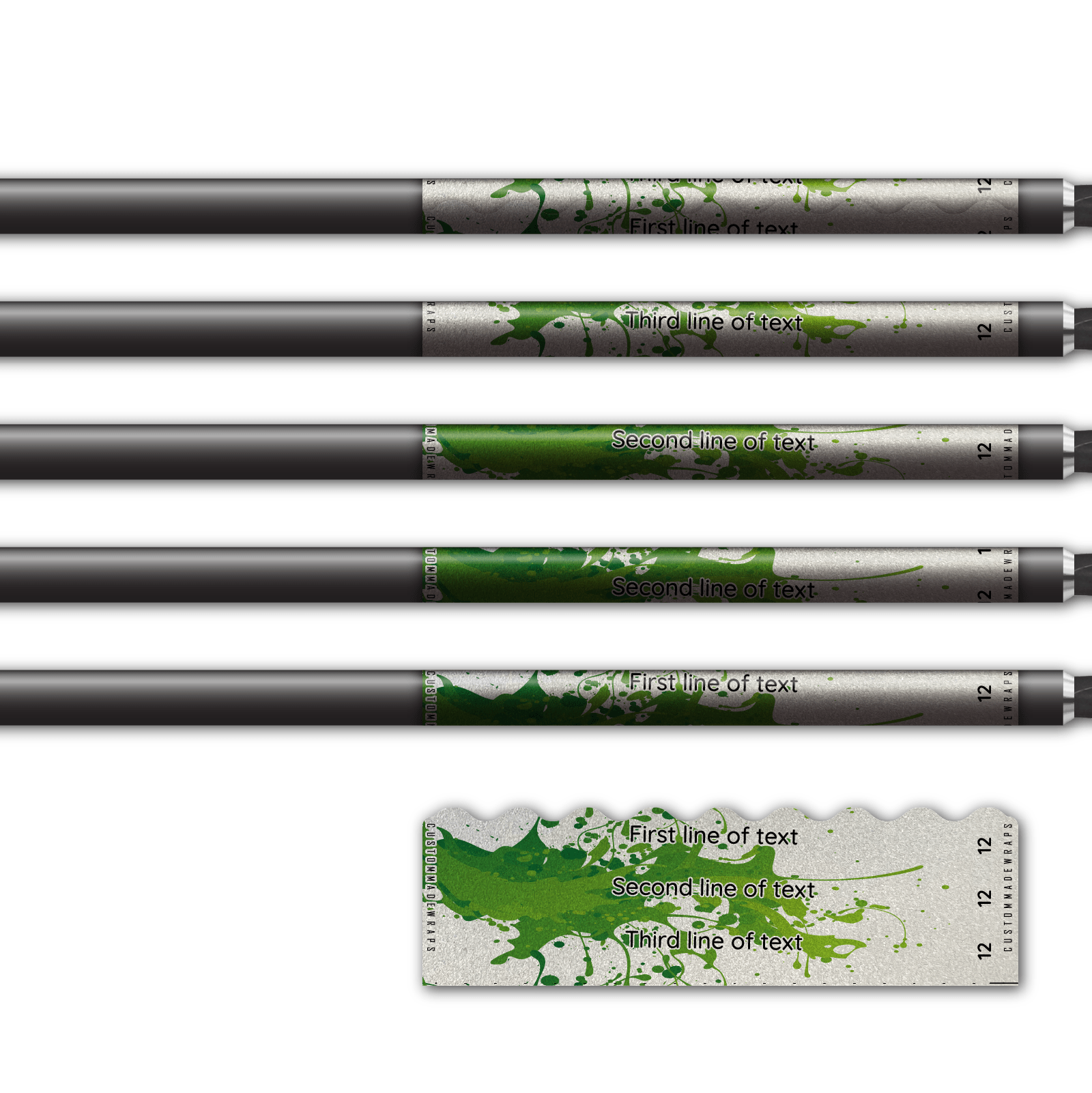 Alternative view of Shorty - Splash Green on Retro-Reflective White