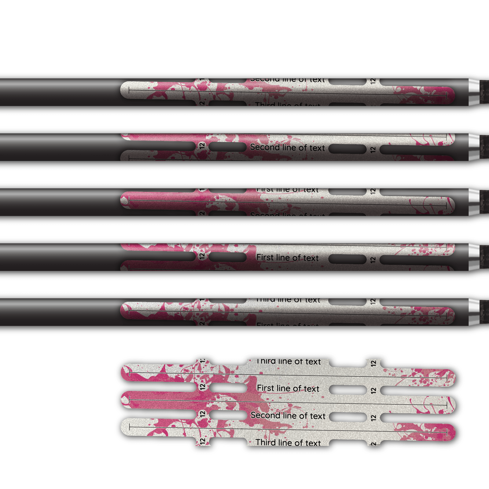 Alternative view of Vortex - Splash Pink on Retro-Reflective White