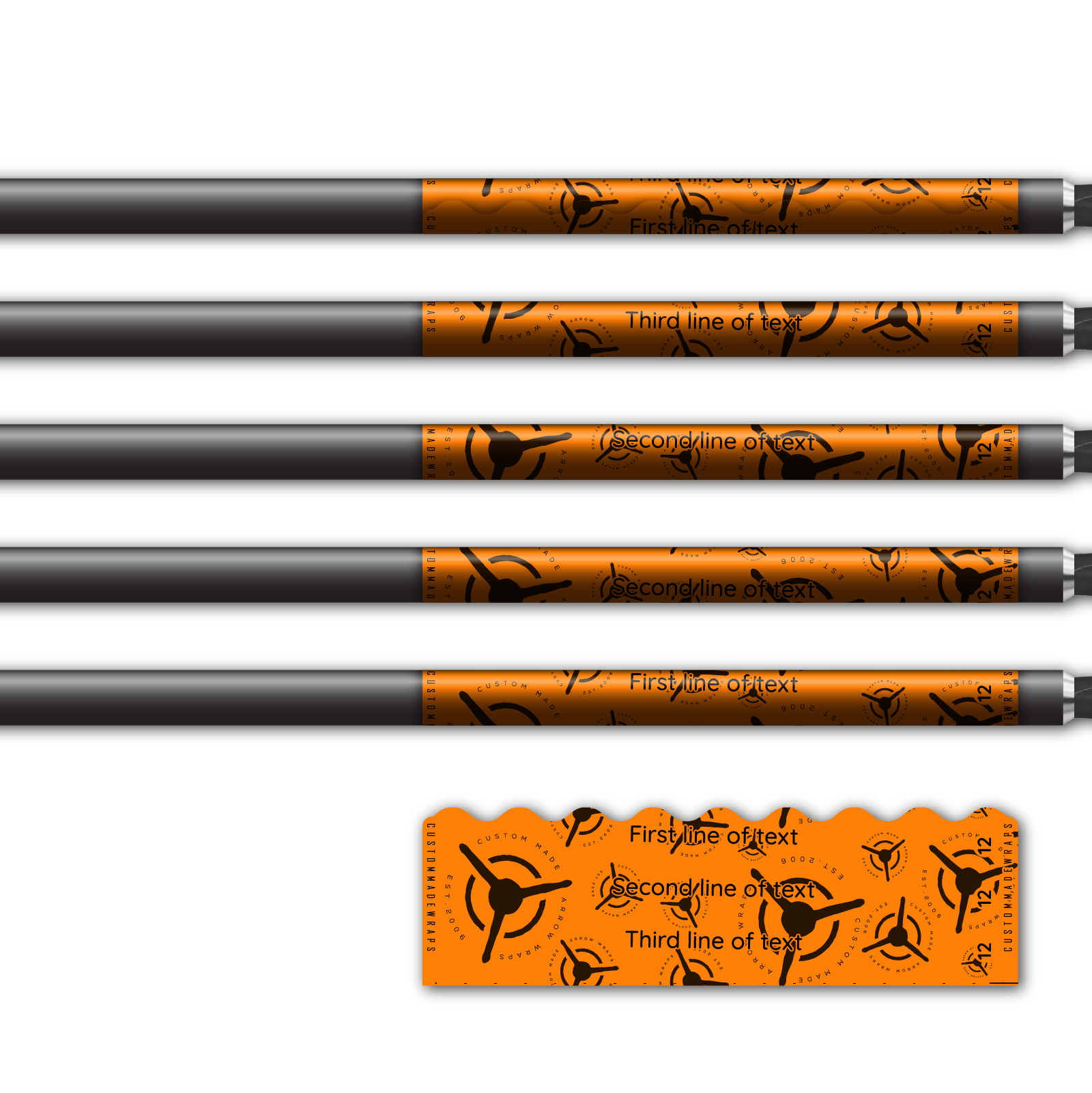 Alternative view of Shorty - CMW Scatter Logo on Fluor Orange