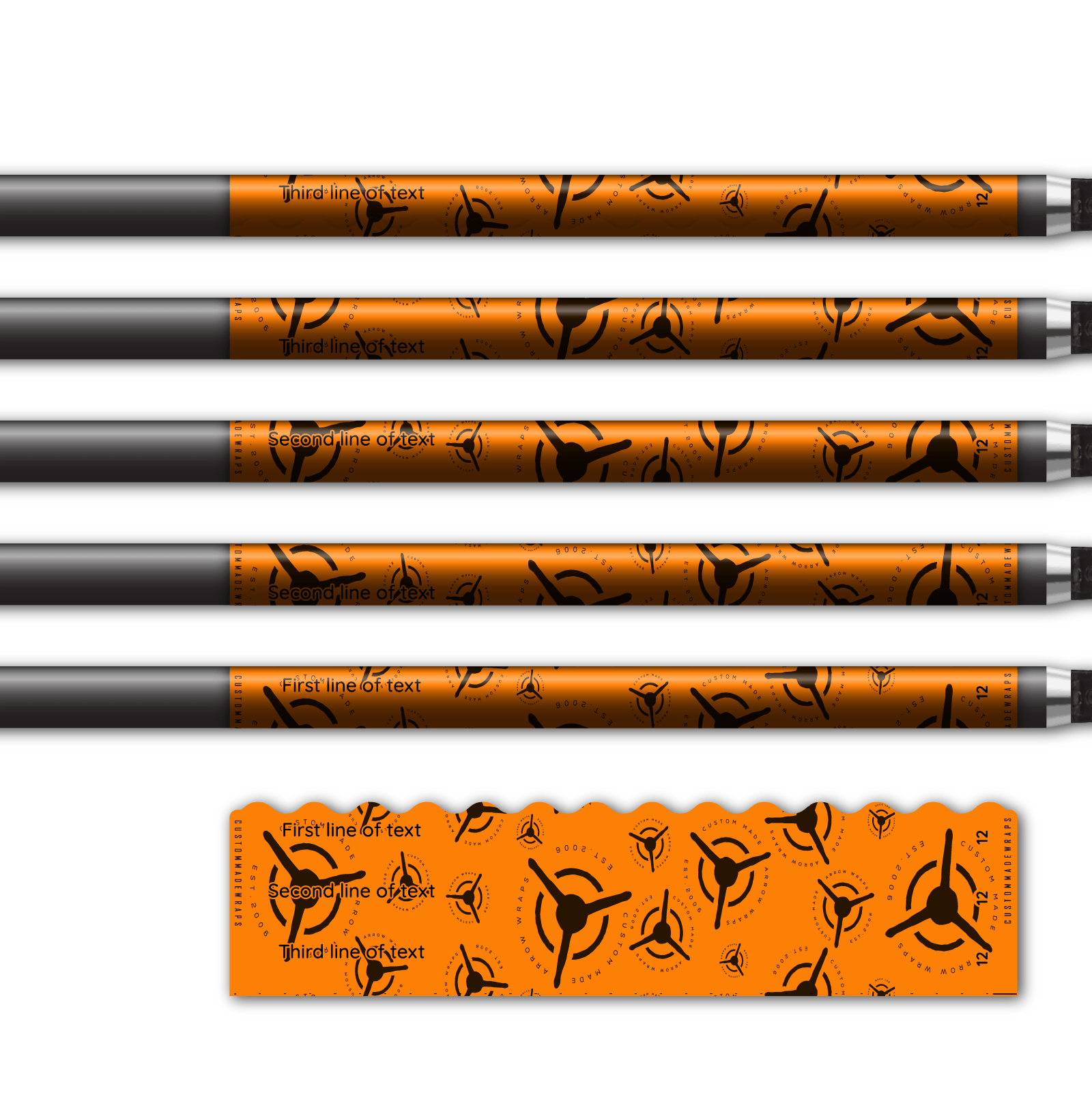 Alternative view of Wave Edge - CMW Scatter Logo on Fluor Orange