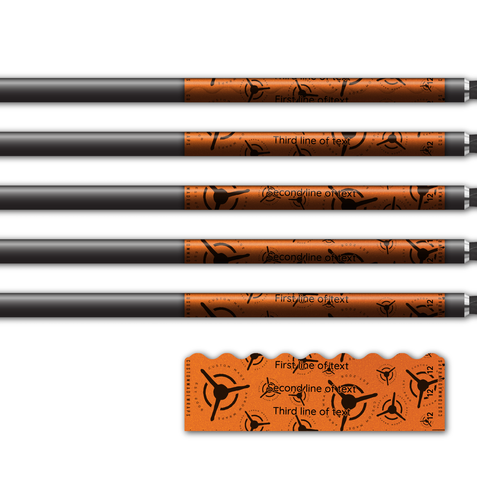 Alternative view of Shorty - CMW Scatter Logo on Retro-Reflective Orange
