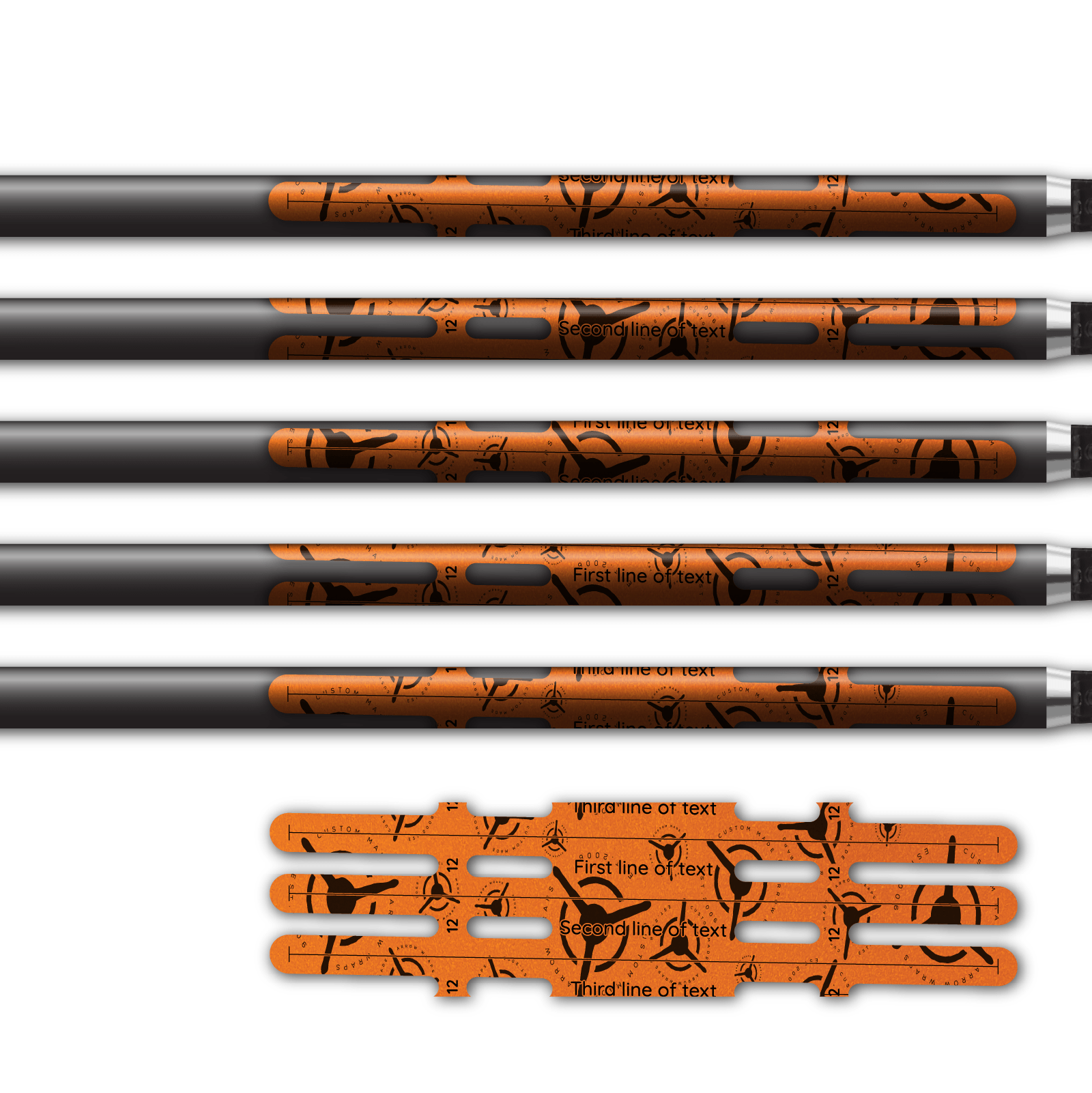 Alternative view of Vortex - CMW Scatter Logo on Retro-Reflective Orange