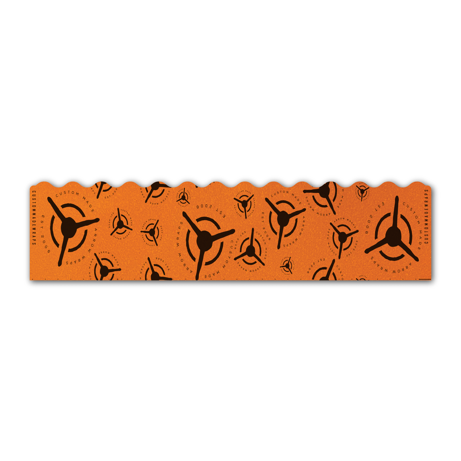 Wave Edge - CMW Scatter Logo on Retro-Reflective Orange