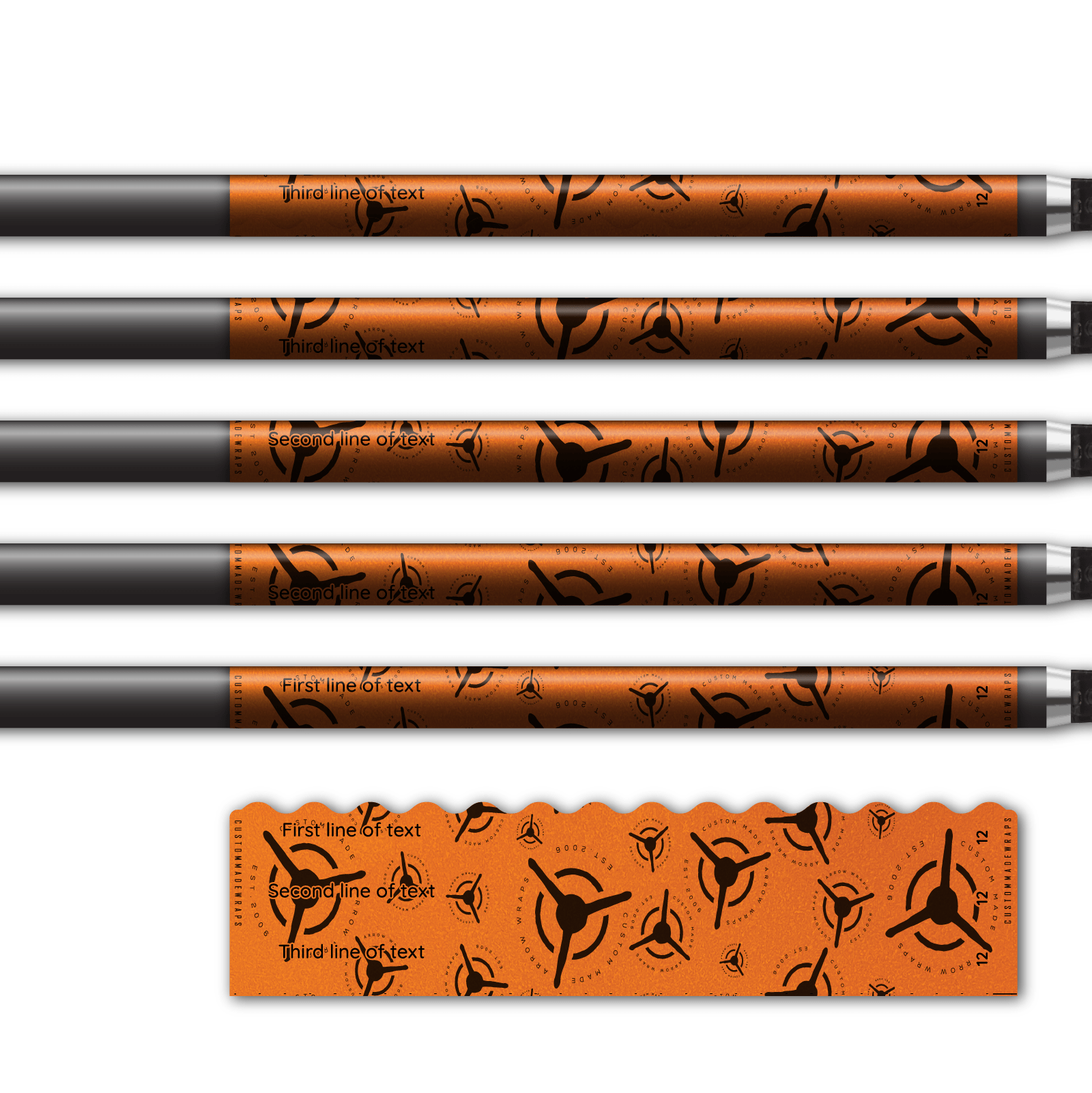 Alternative view of Wave Edge - CMW Scatter Logo on Retro-Reflective Orange