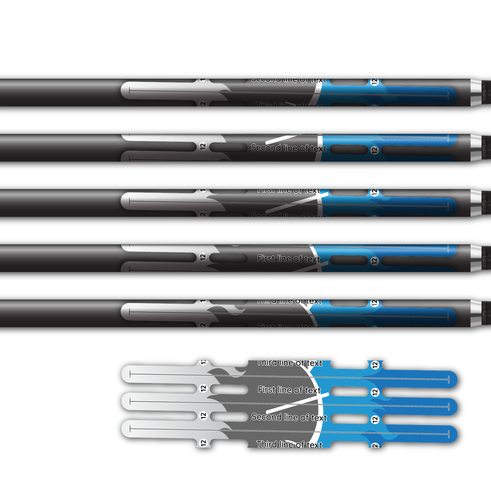 Alternative view of Vortex - Elzinga Archery Blue