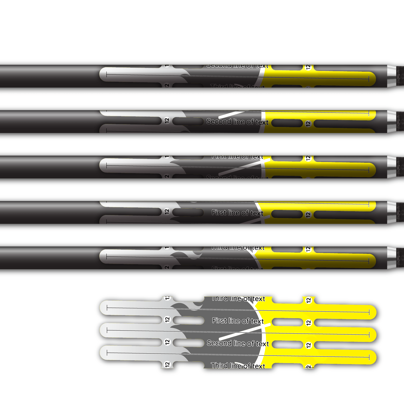 Alternative view of Vortex - Elzinga Archery Yellow