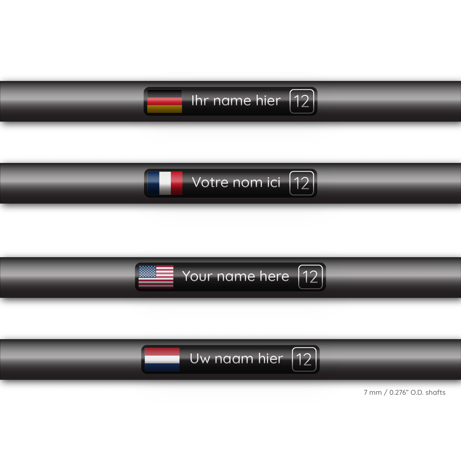 Alternative view of Name stickers - Standard Matt Black (96 pc)