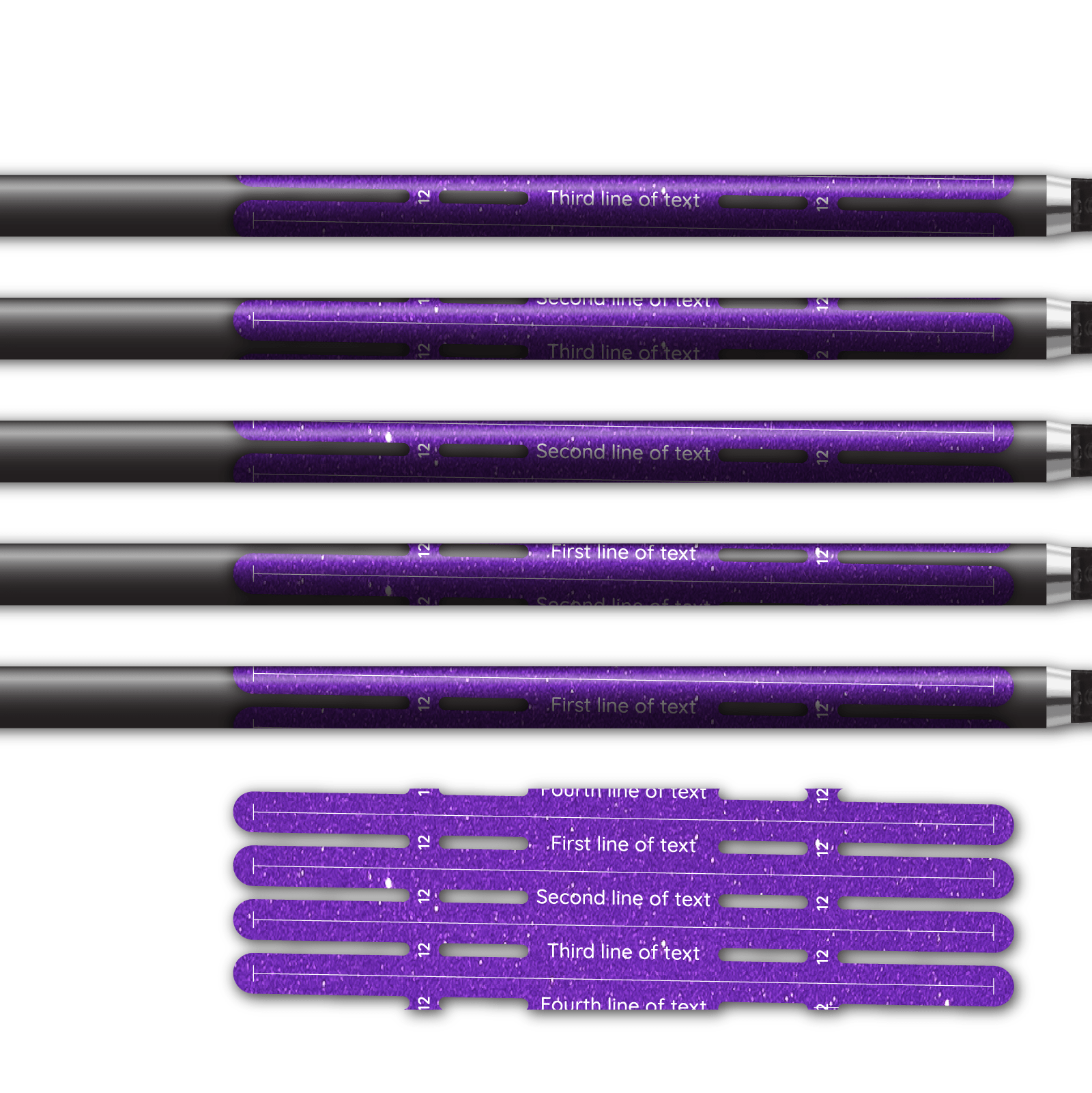 Alternative view of 4 Fletch Vortex - Glitter Purple