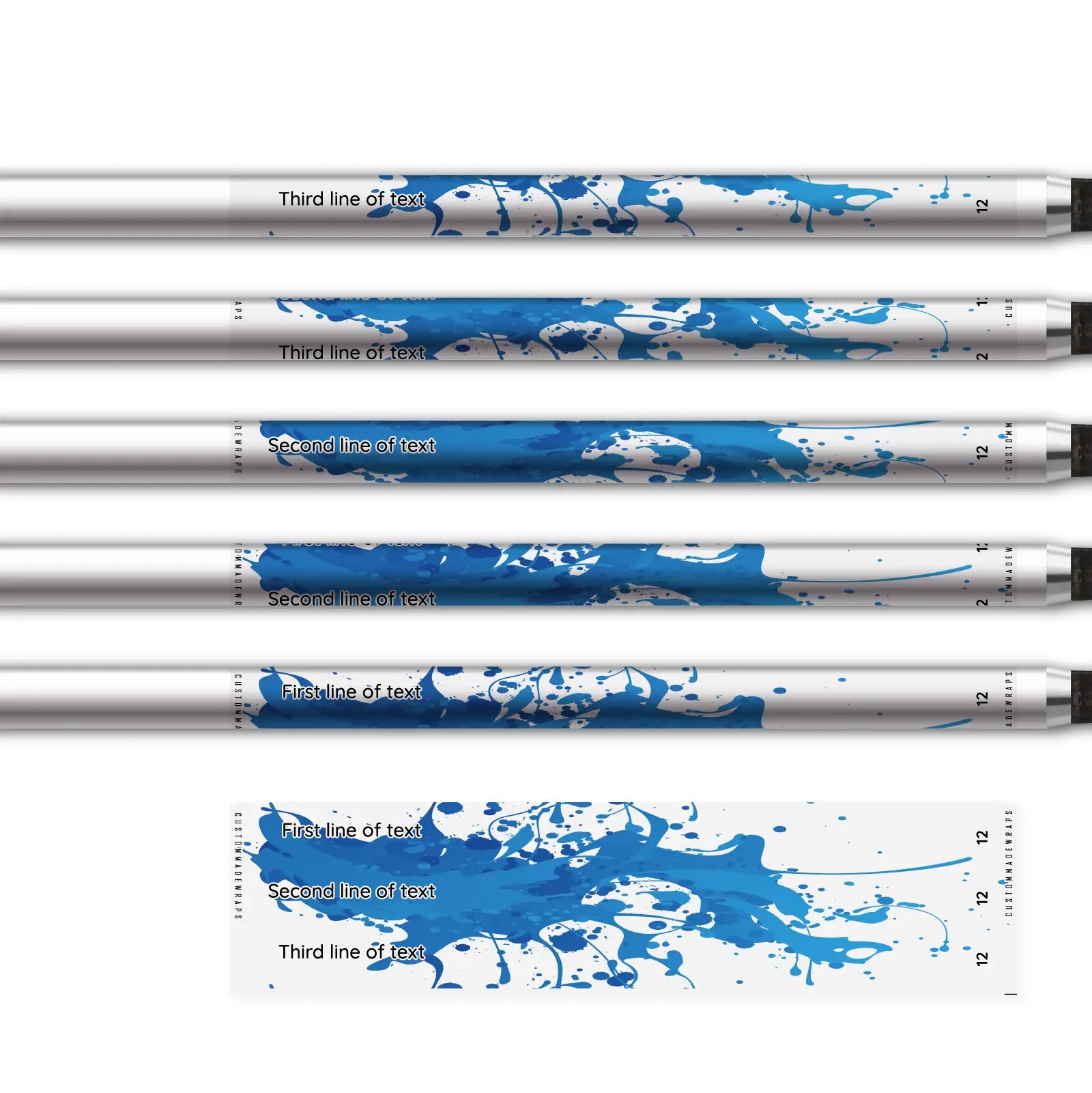 Alternative view of Regular - Splash Blue on Matt Clear