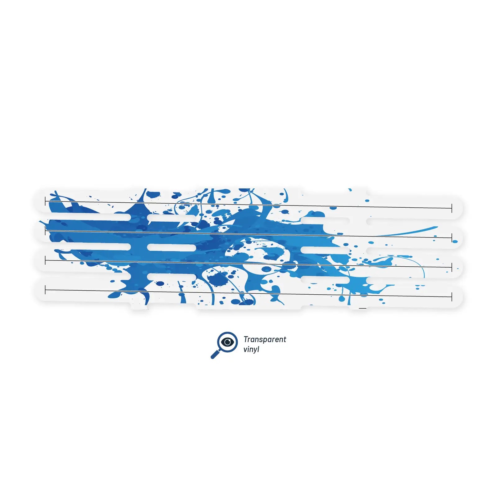 4 Fletch Vortex - Splash Blue on Matt Clear