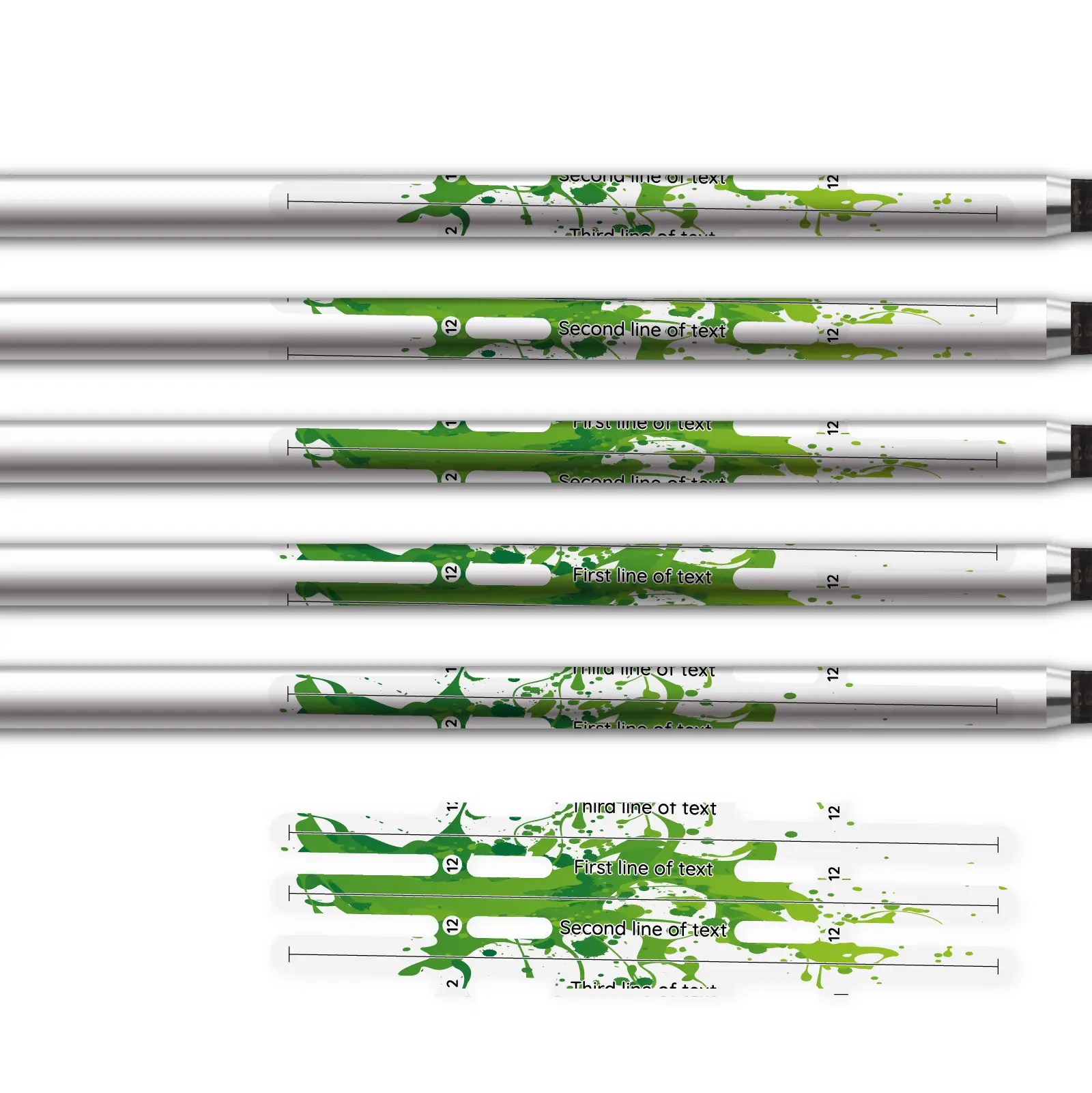 Alternative view of Vortex - Splash Green on Matt Clear