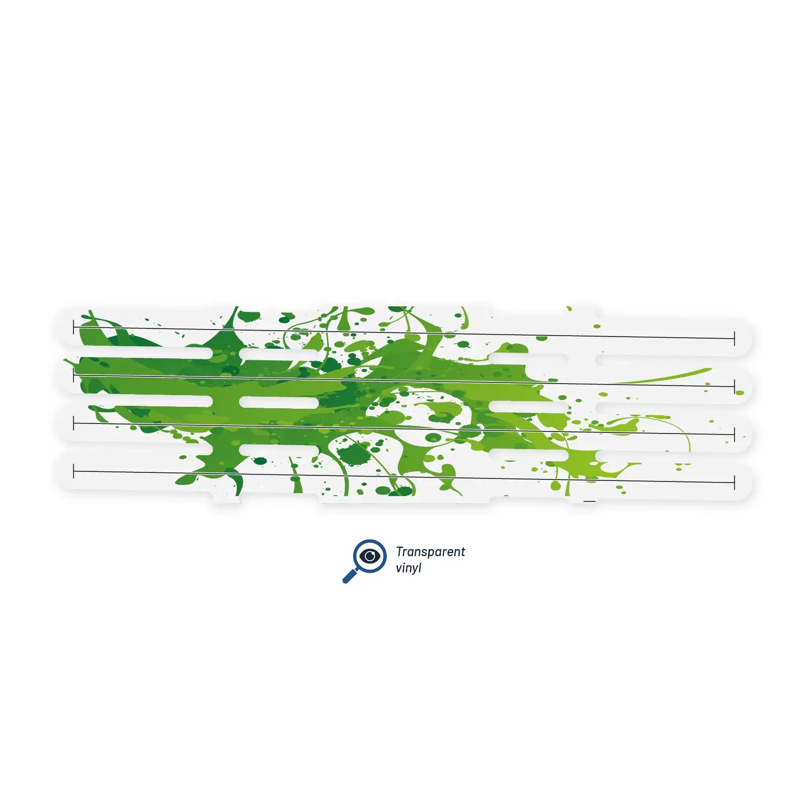 4 Fletch Vortex - Splash Green on Matt Clear