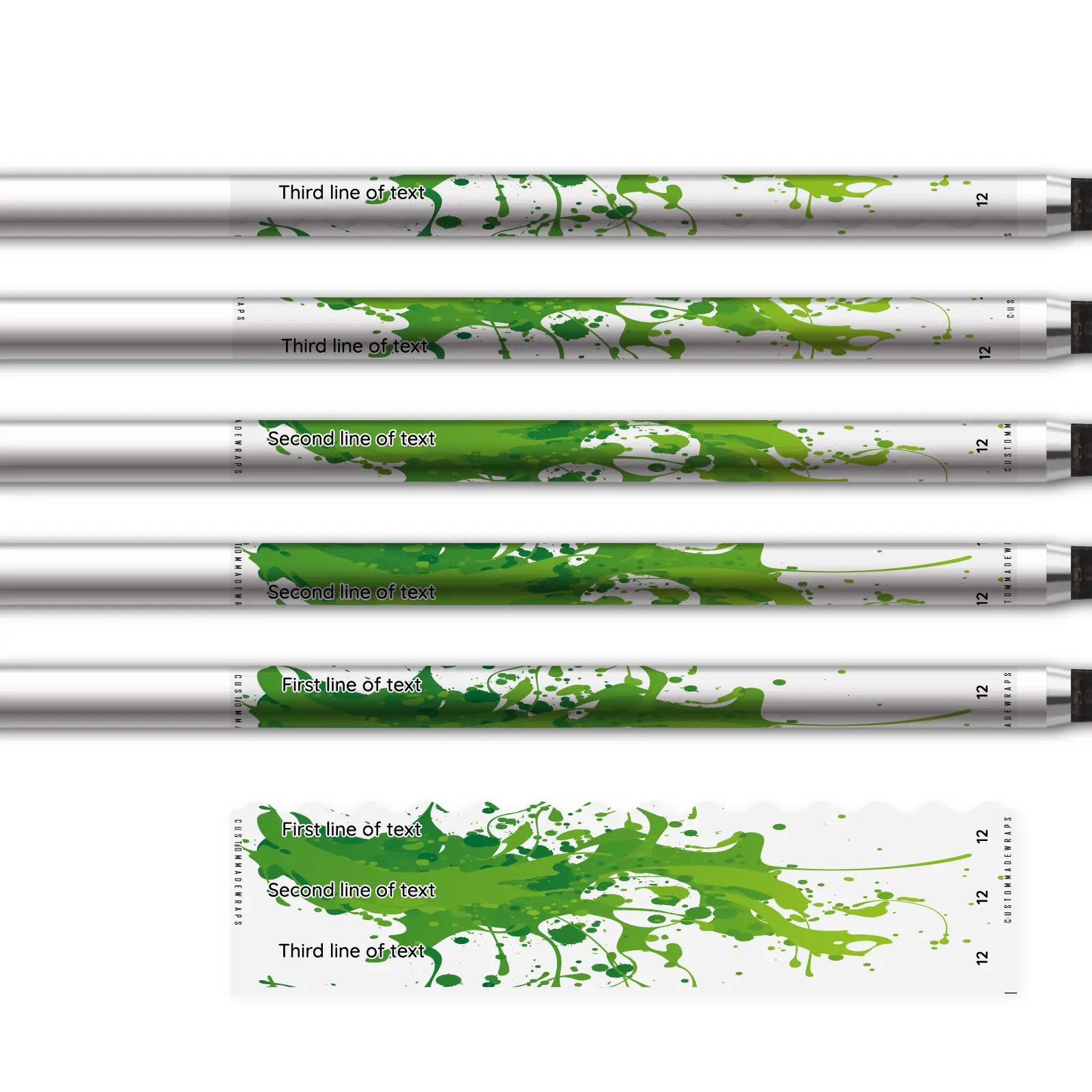 Alternative view of Wave Edge - Splash Green on Matt Clear