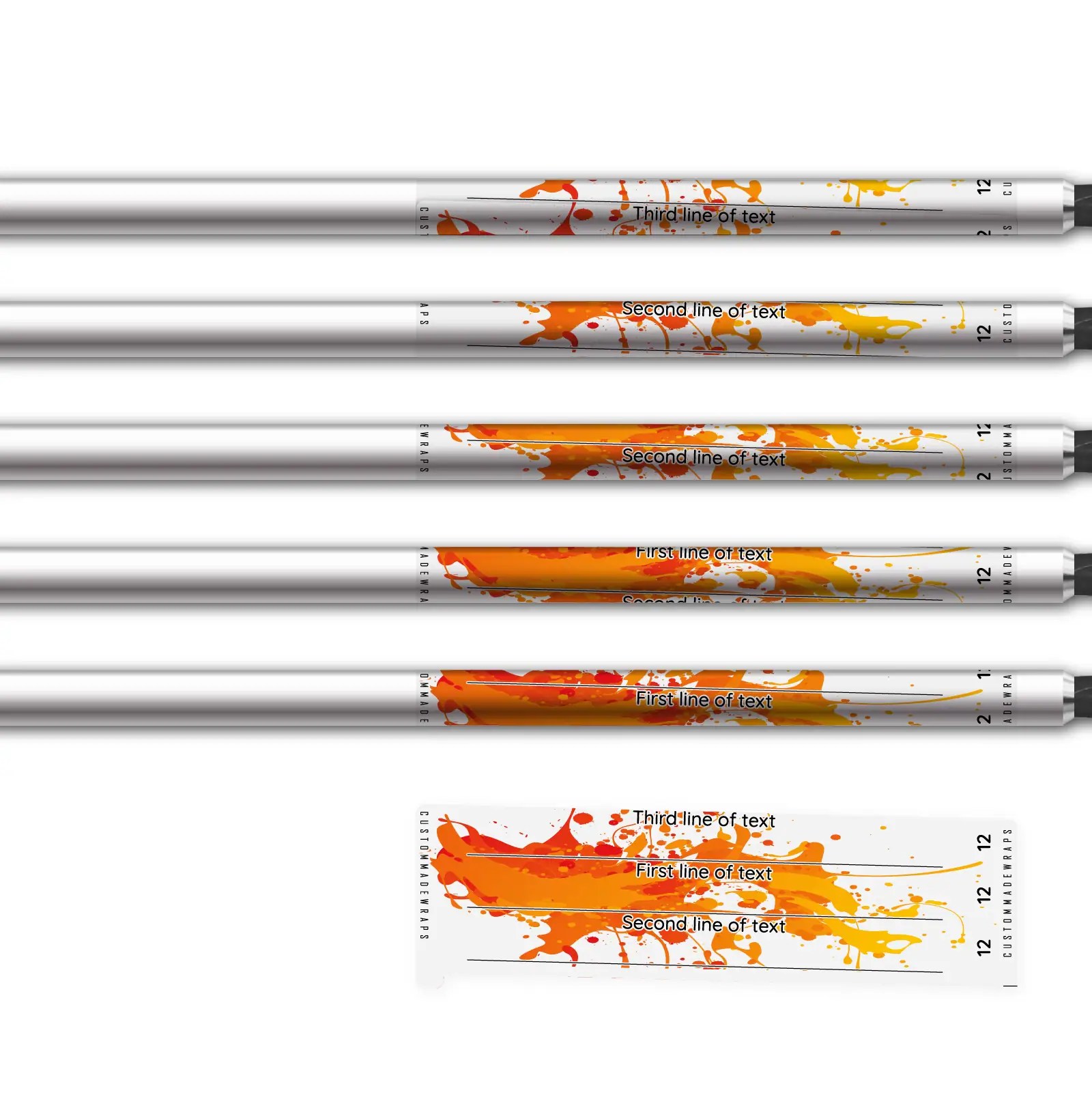 Alternative view of Spin Elite - Splash Orange on Matt Clear