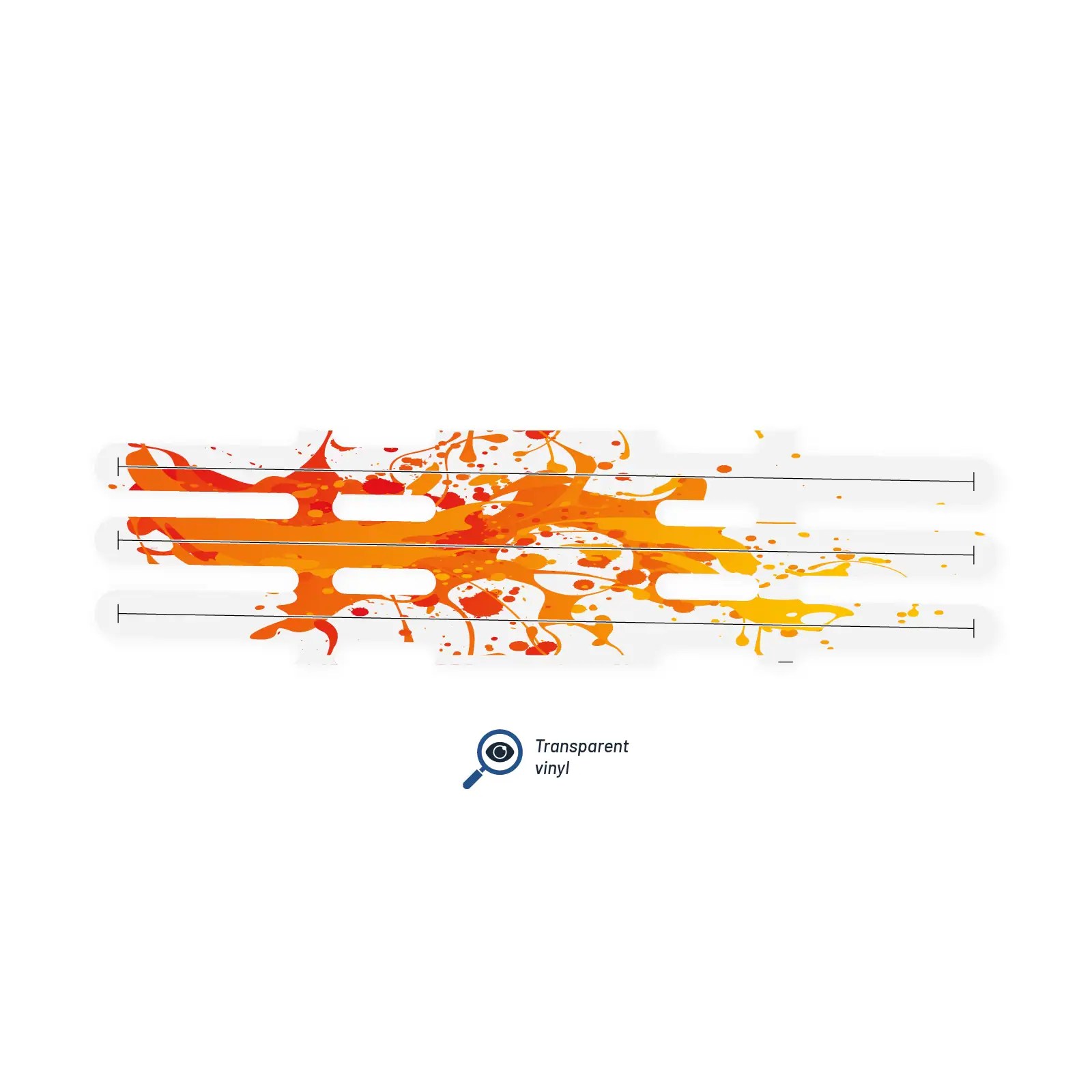Vortex - Splash Orange on Matt Clear