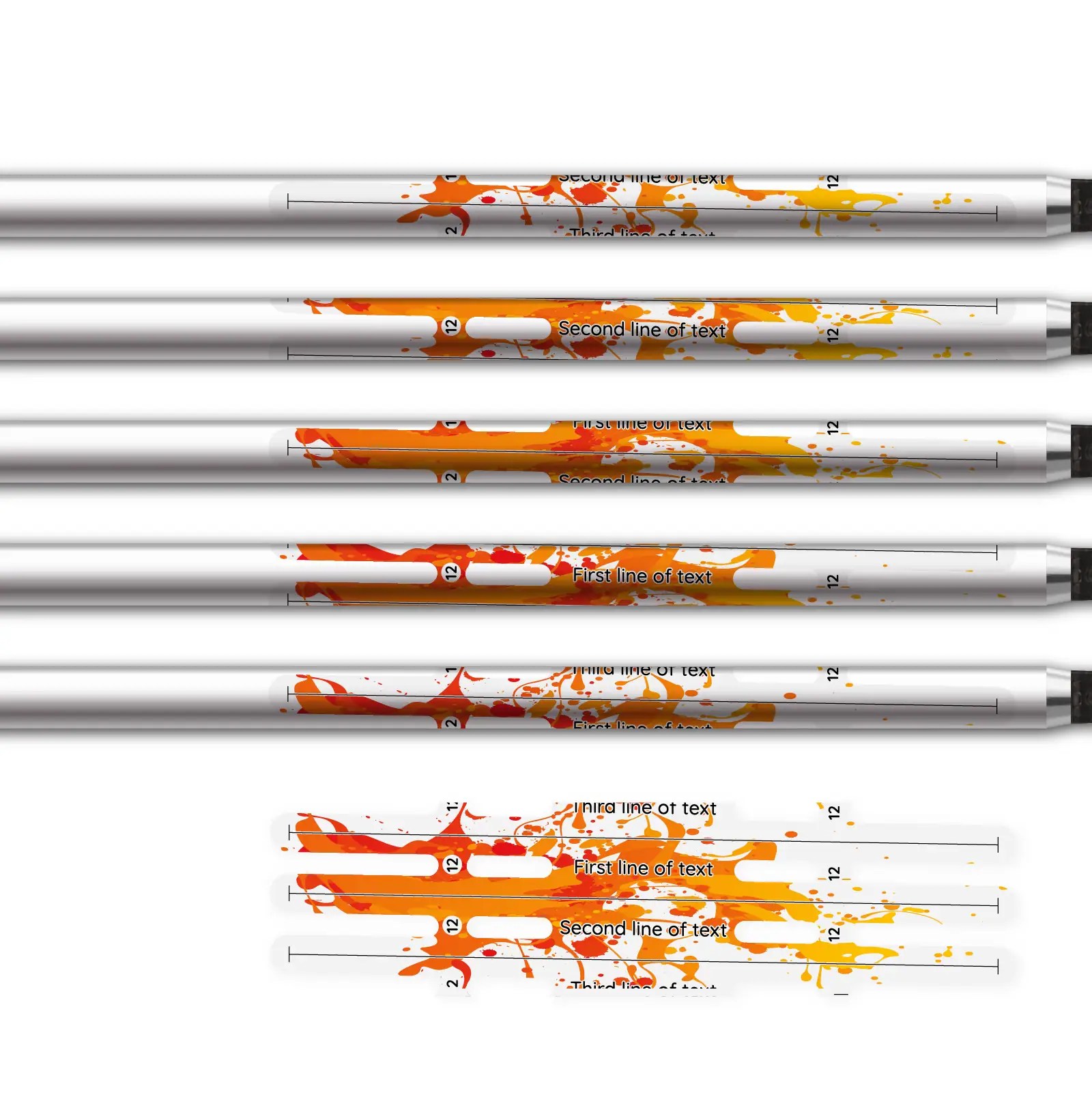 Alternative view of Vortex - Splash Orange on Matt Clear