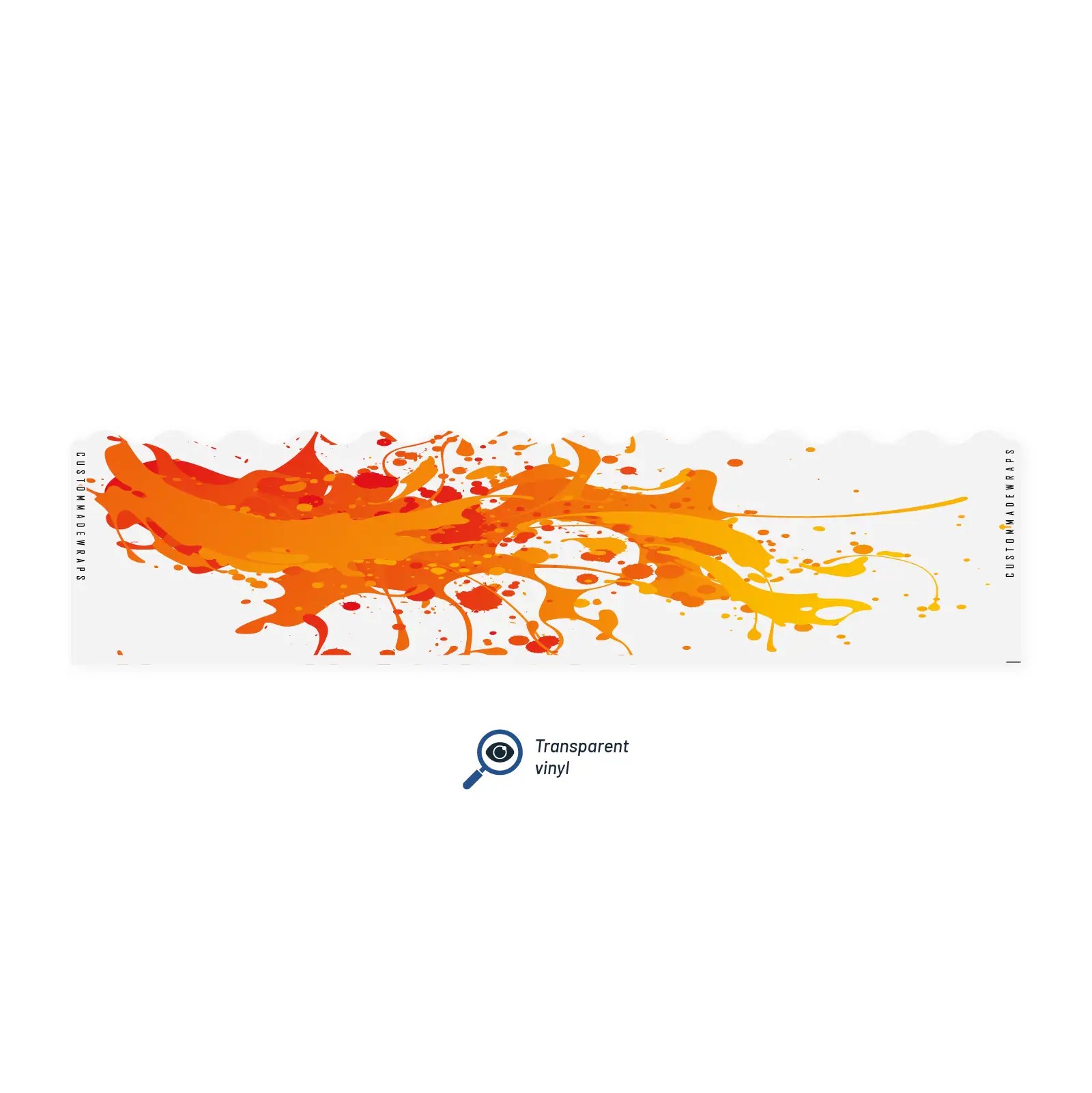 Wave Edge - Splash Orange on Matt Clear