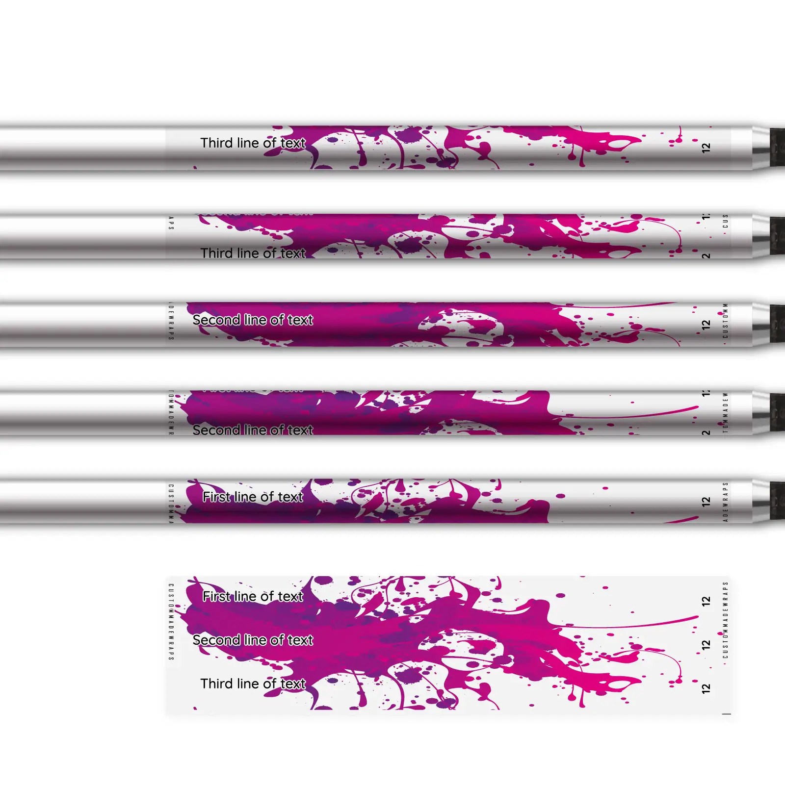 Alternative view of Regular - Splash Purple on Matt Clear