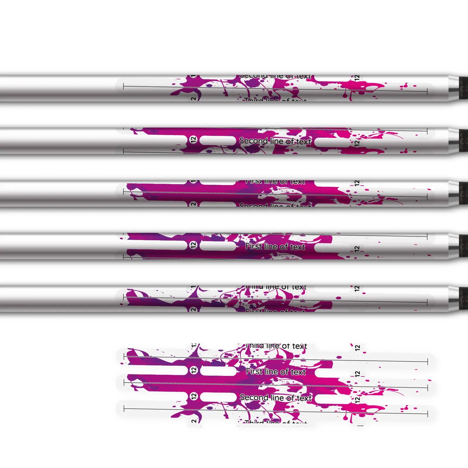 Alternative view of Vortex - Splash Purple on Matt Clear