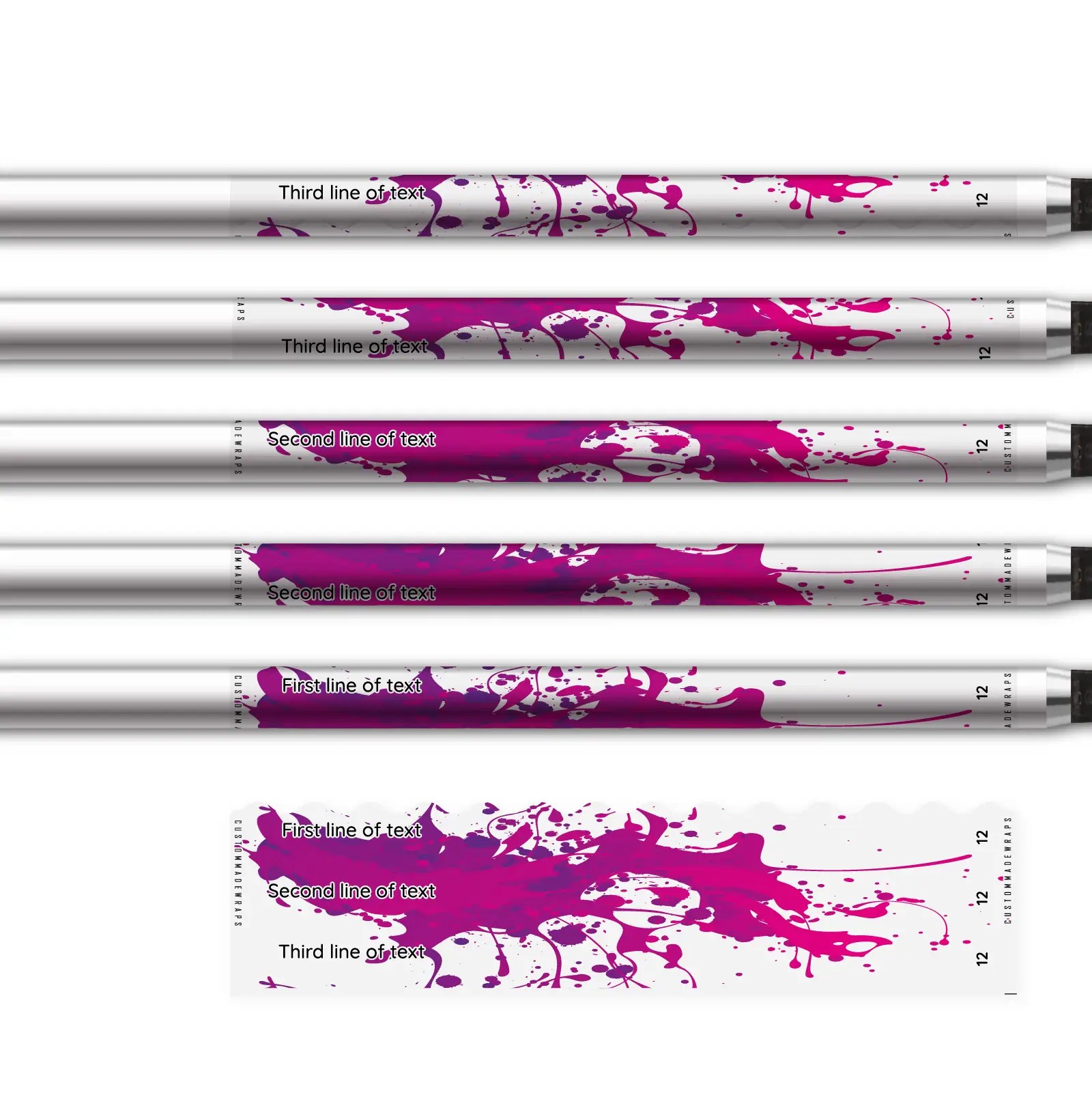 Alternative view of Wave Edge - Splash Purple on Matt Clear