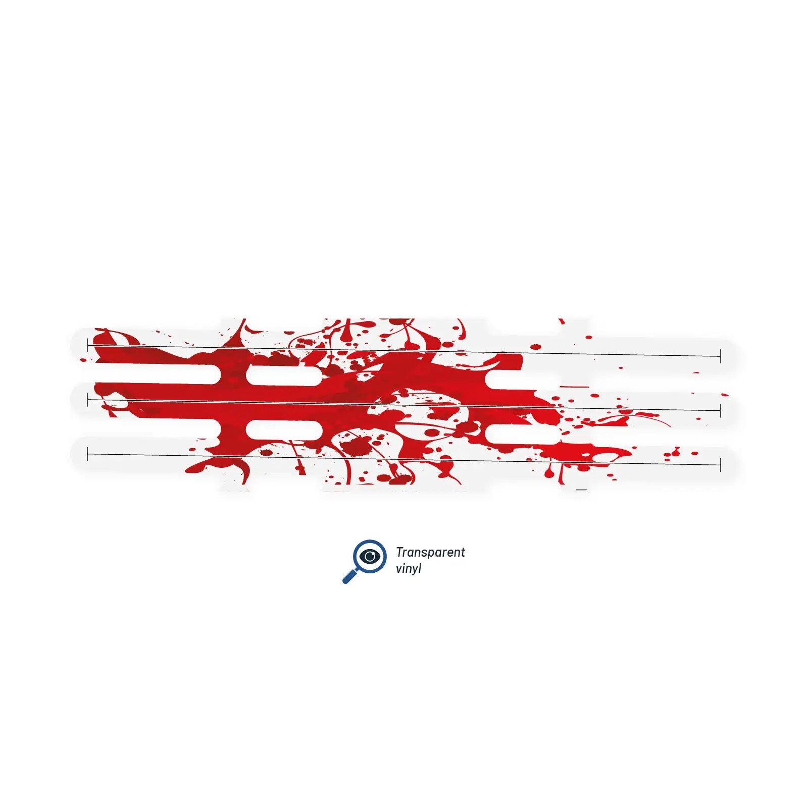 Vortex - Splash Red on Matt Clear