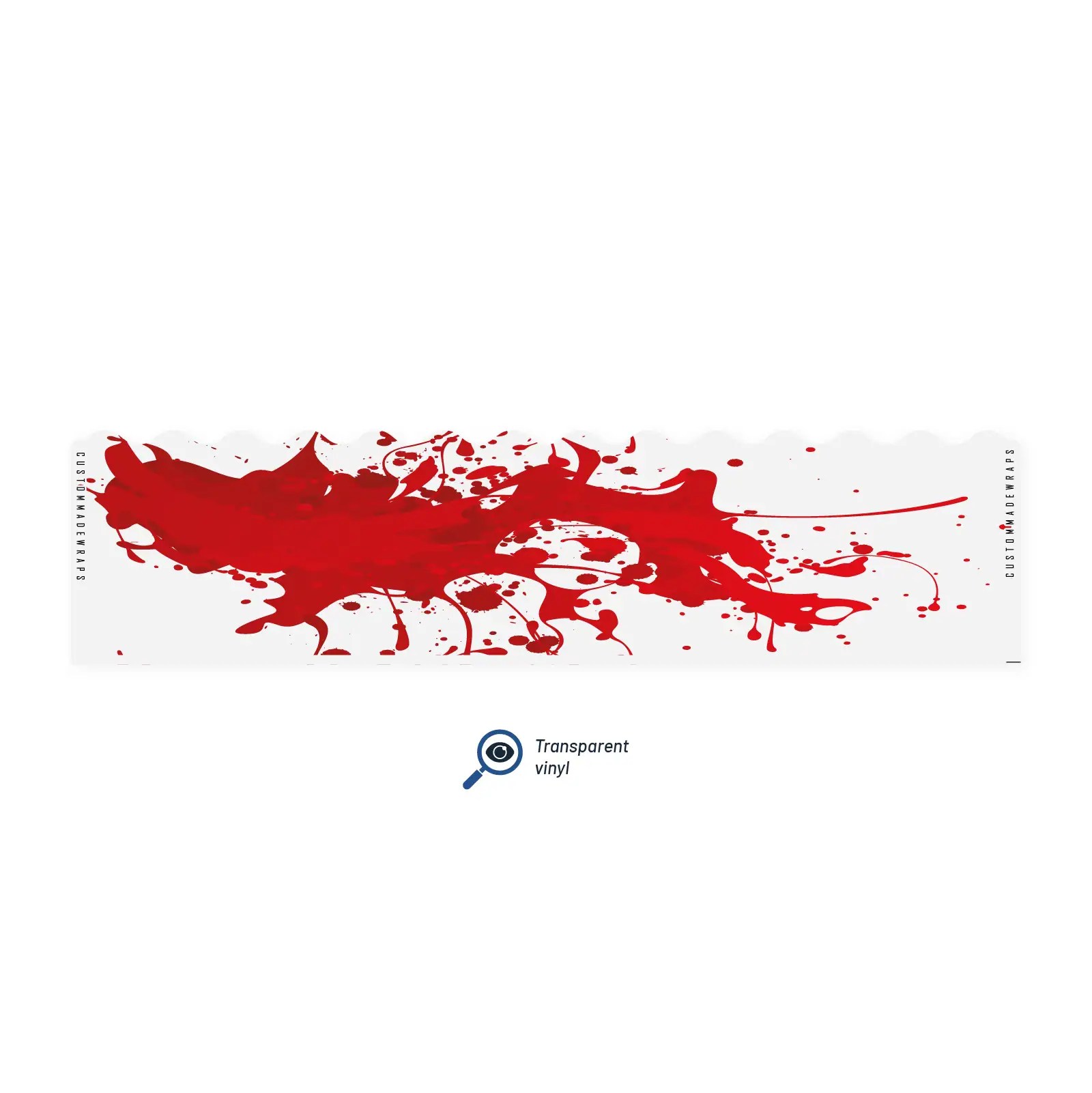 Wave Edge - Splash Red on Matt Clear