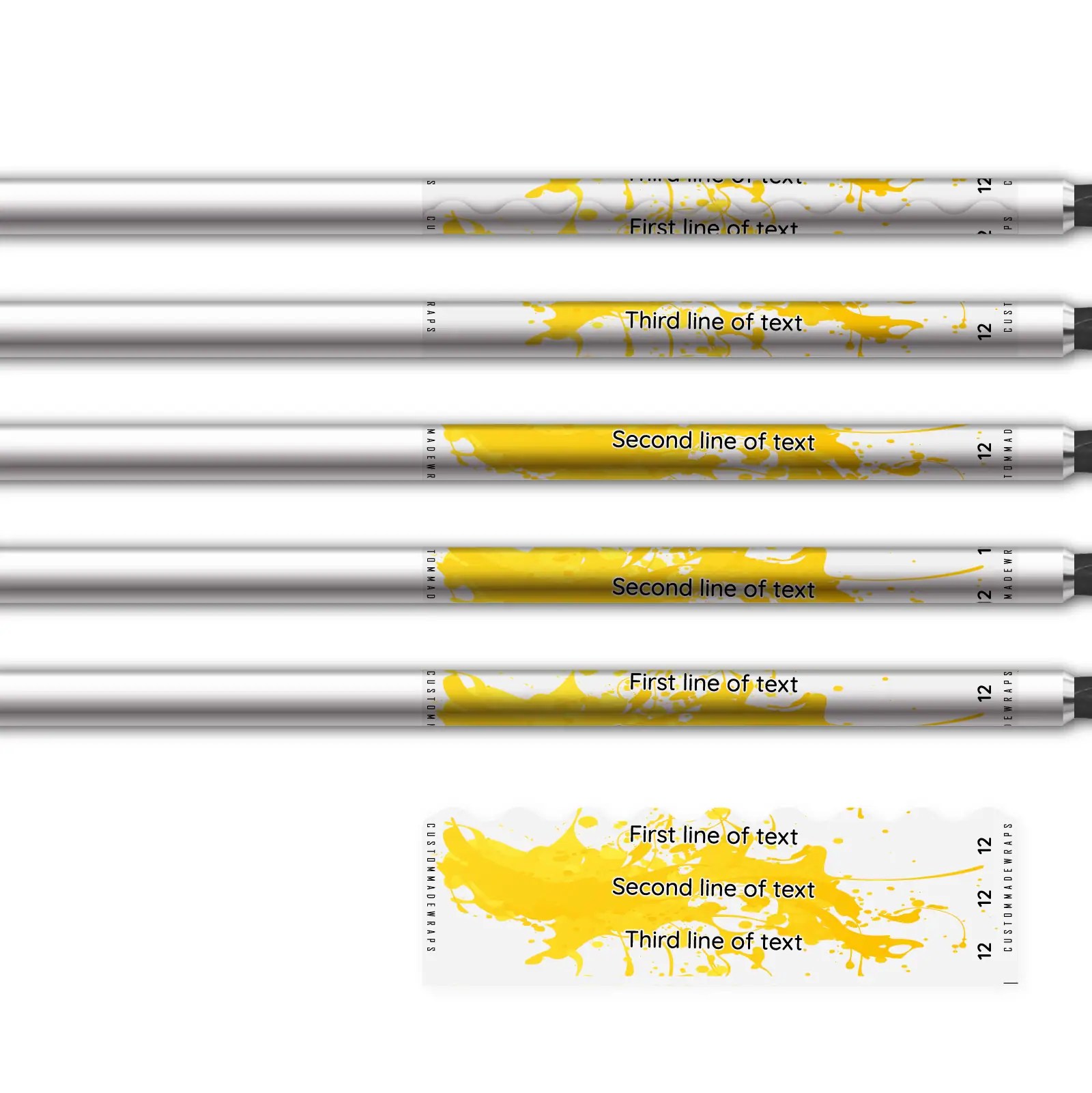 Alternative view of Shorty - Splash Yellow on Matt Clear