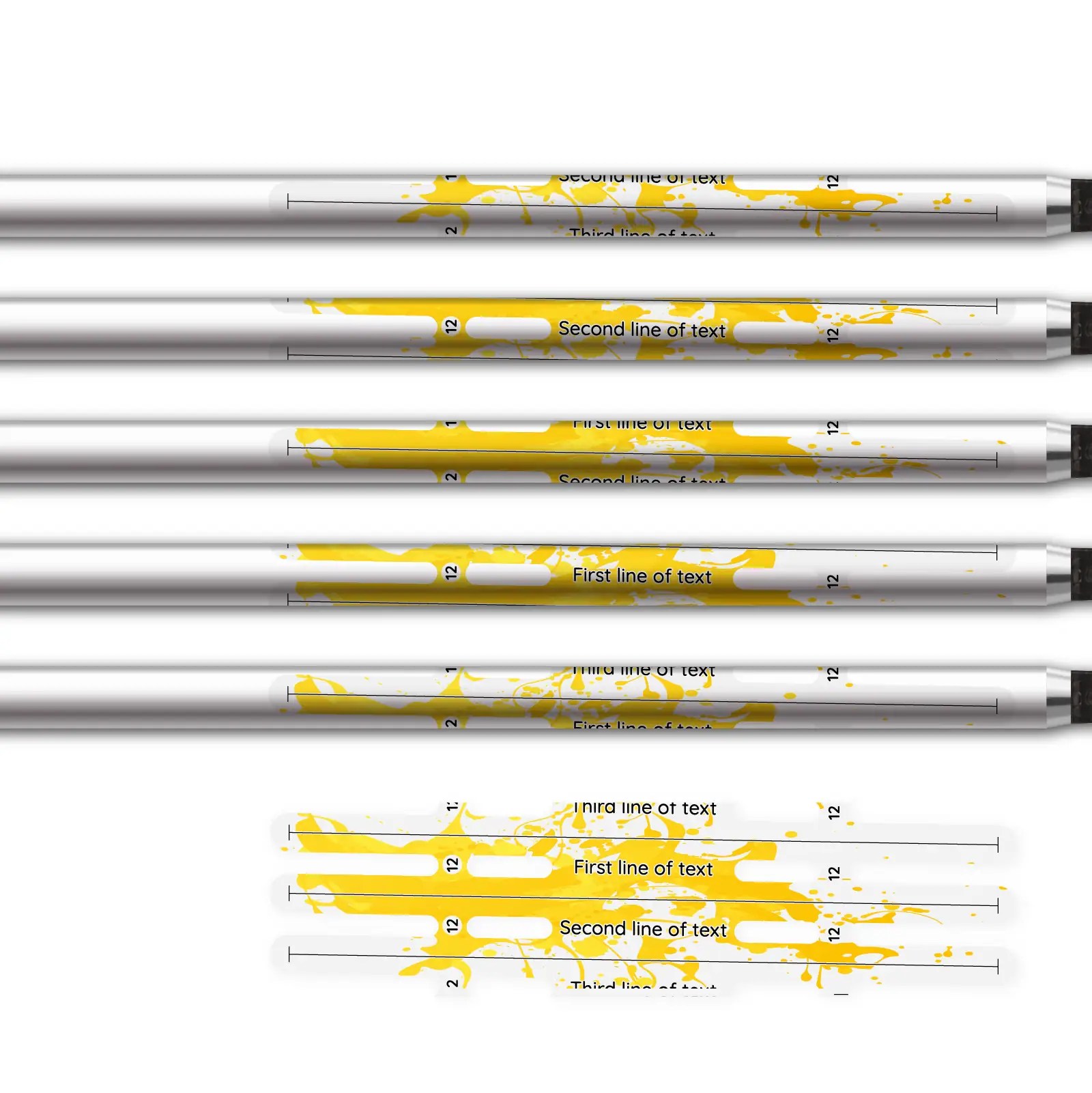 Alternative view of Vortex - Splash Yellow on Matt Clear