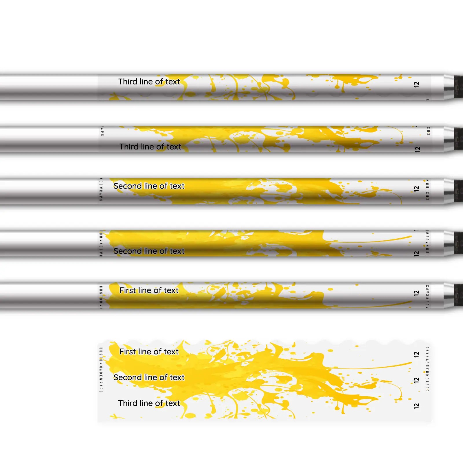 Alternative view of Wave Edge - Splash Yellow on Matt Clear