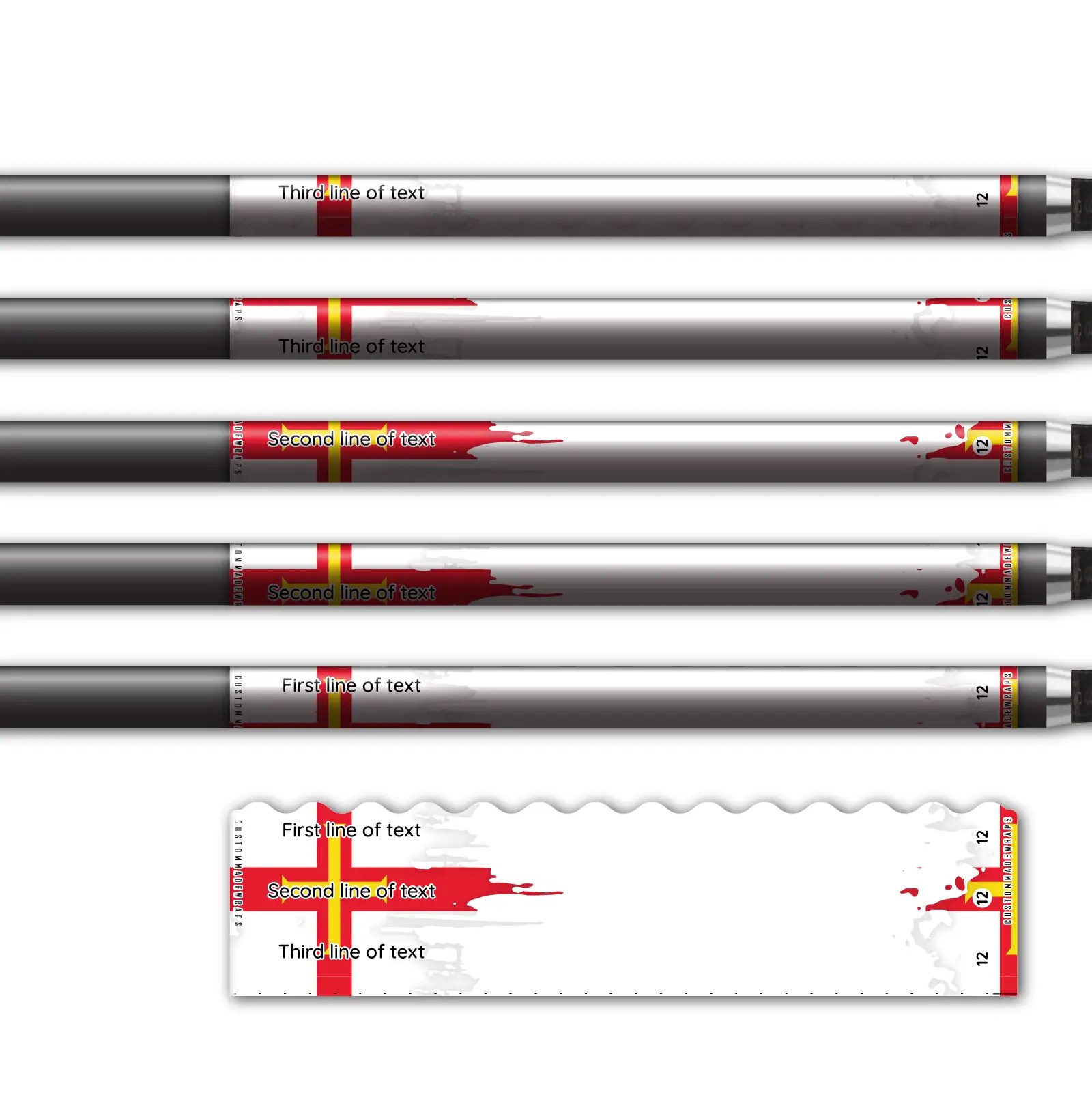 Alternative view of Wave Edge - National Flag Guernsey