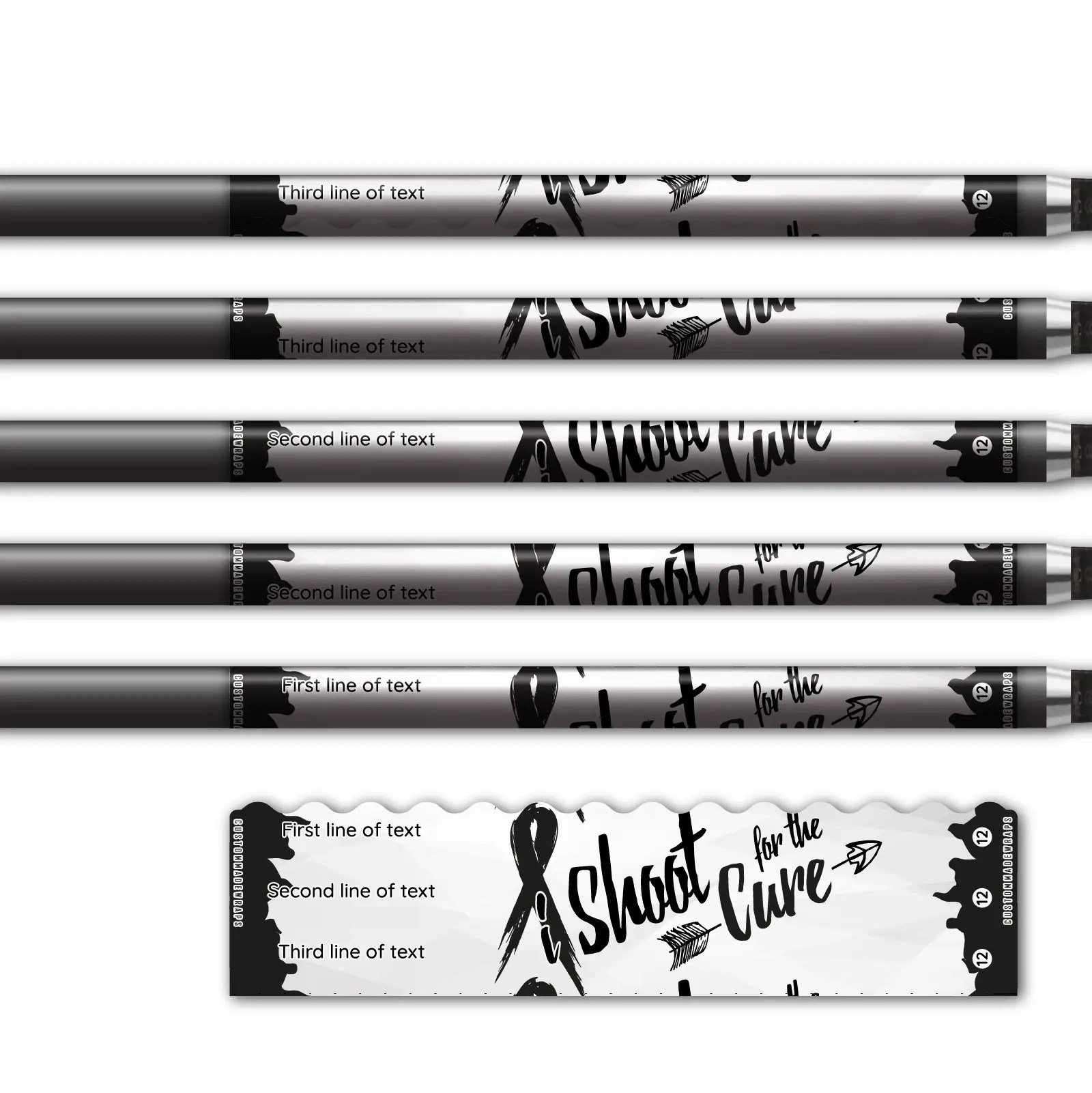Alternative view of Wave Edge - Shoot for the Cure Black