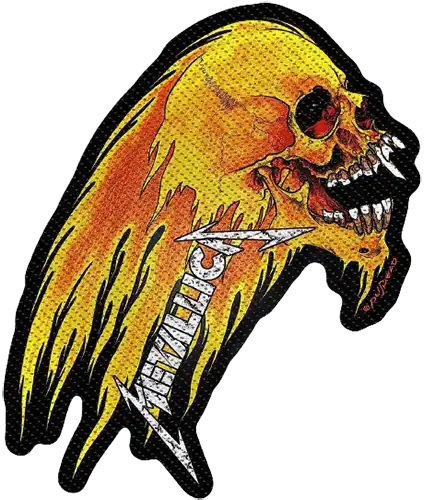 Patch Brodé Metallica Pit Boss - Badge Licencié - 100% Polyester - Pour Vestes Et Sacs