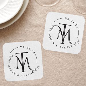 2. Monogram Coasters Rounded Square