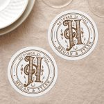 3. Monogram Coasters Rounded