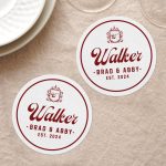 4. Monogram Coasters Rounded