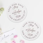 5. Save The Date Coasters Rounded